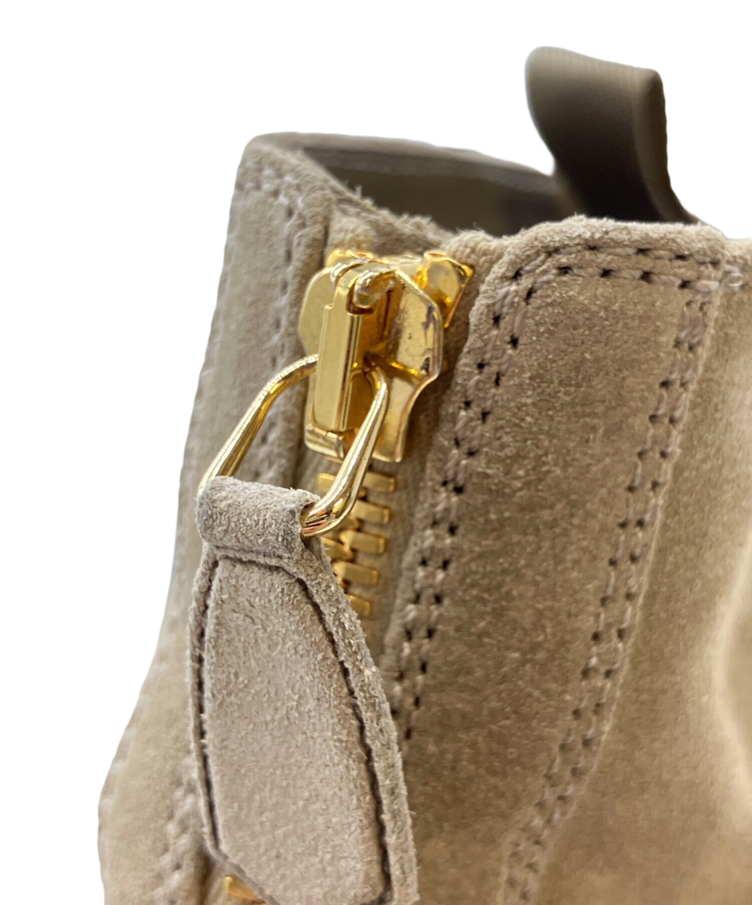 中古・古着通販】PRADA (プラダ) スエード ジップブーティー サンド