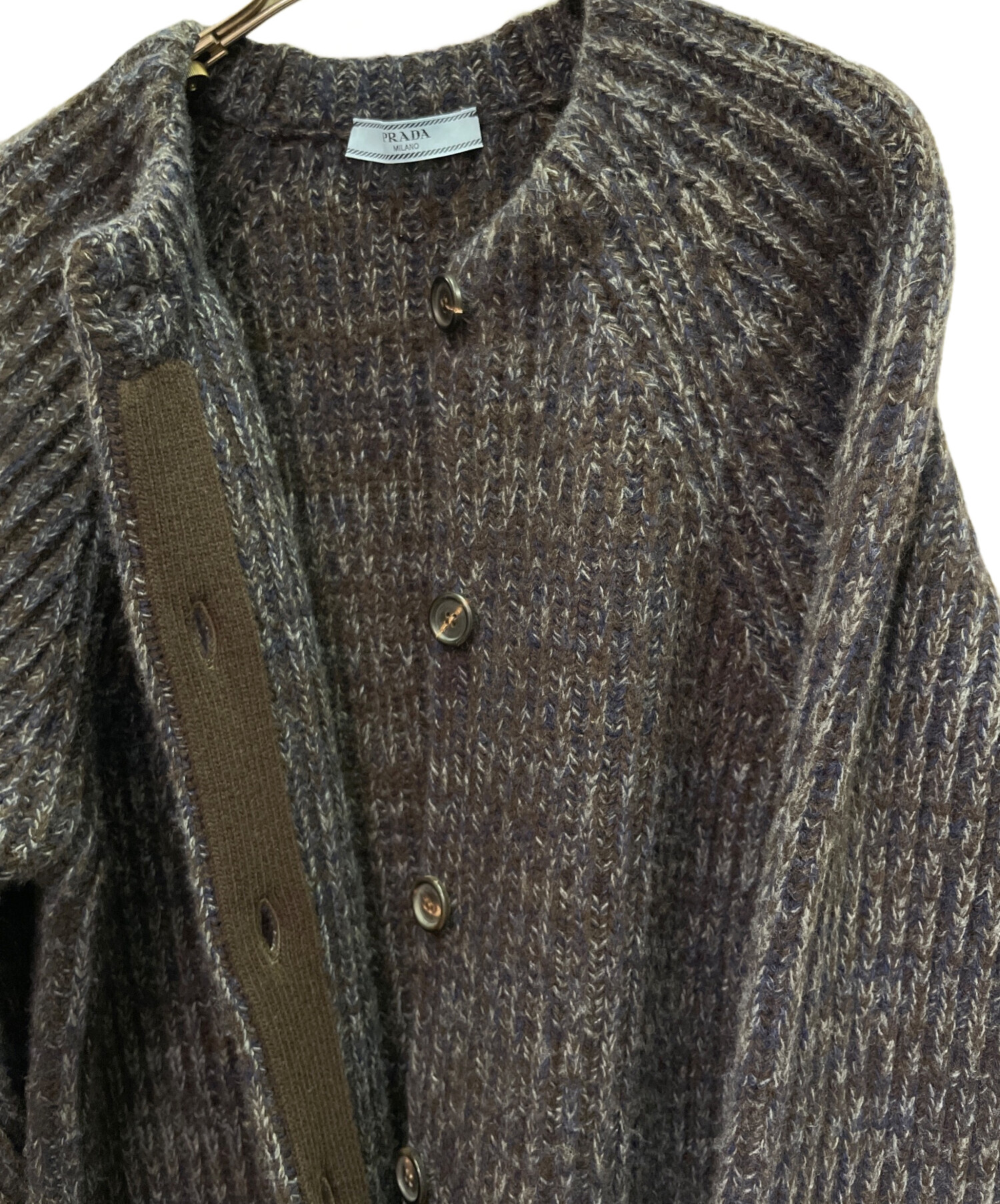 中古・古着通販】PRADA (プラダ) 杢糸ウールブレンド カーディガン