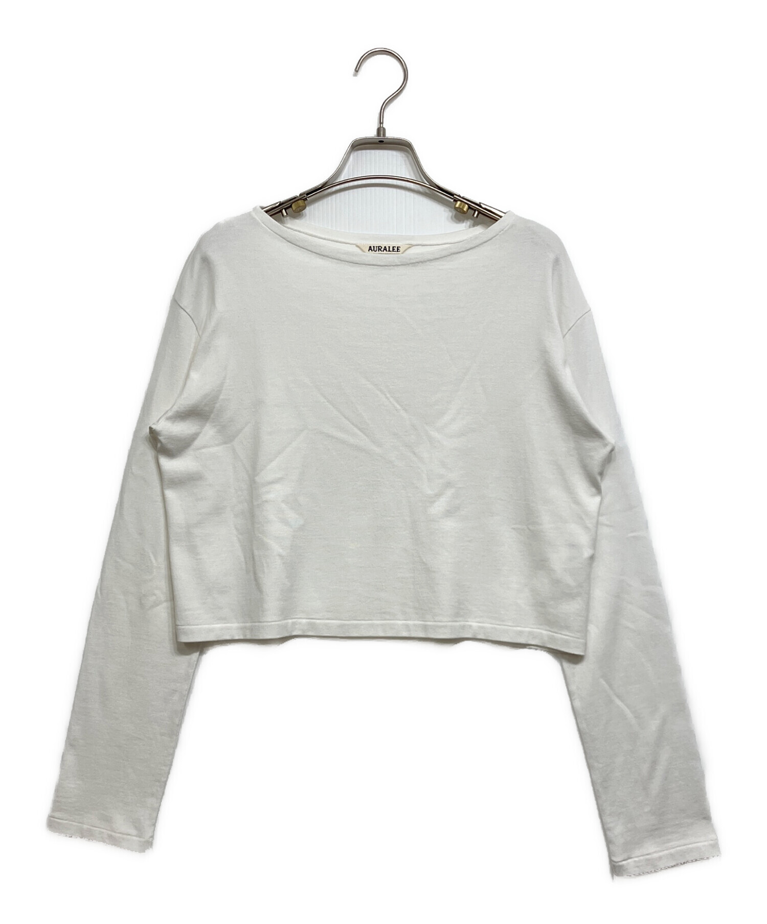 J*h様 美品AURALEE シルバーグレー ボートネック 中古・古着通販】AURALEE (オーラリー) PIMA COTTON JERSEY BOAT NECK