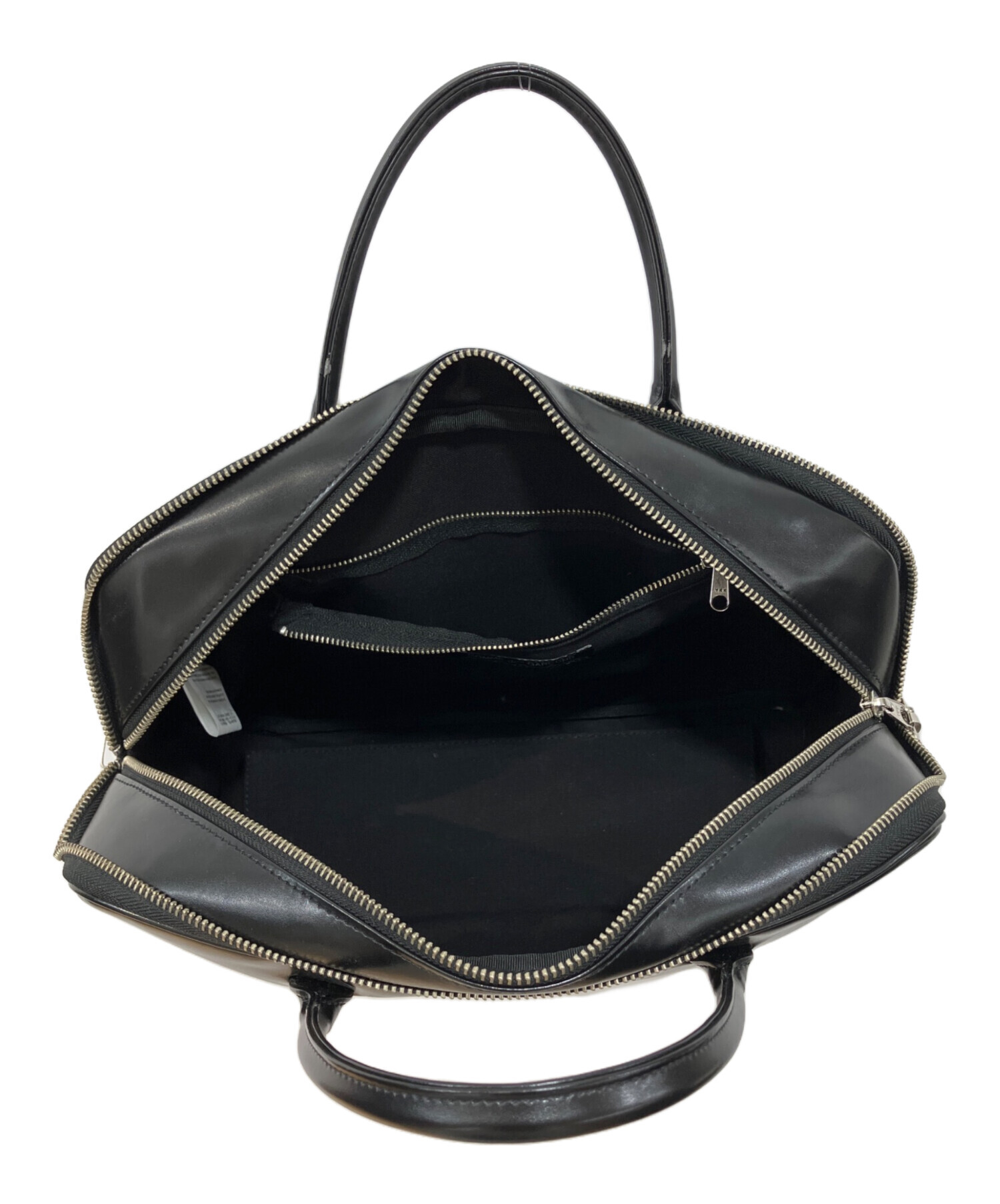 comme des garcons ハンドバッグ ブラック 中古・古着通販】COMME des GARCONS (コムデギャルソン) ダブルジップ