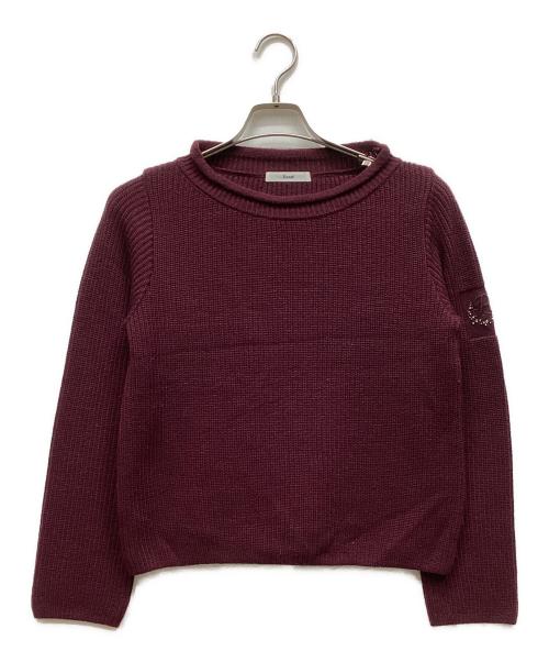 中古・古着通販】Rene (ルネ) モックネックウールニット ボルドー 中古・古着通販】Rene (ルネ) モックネックウールニット ボルドー