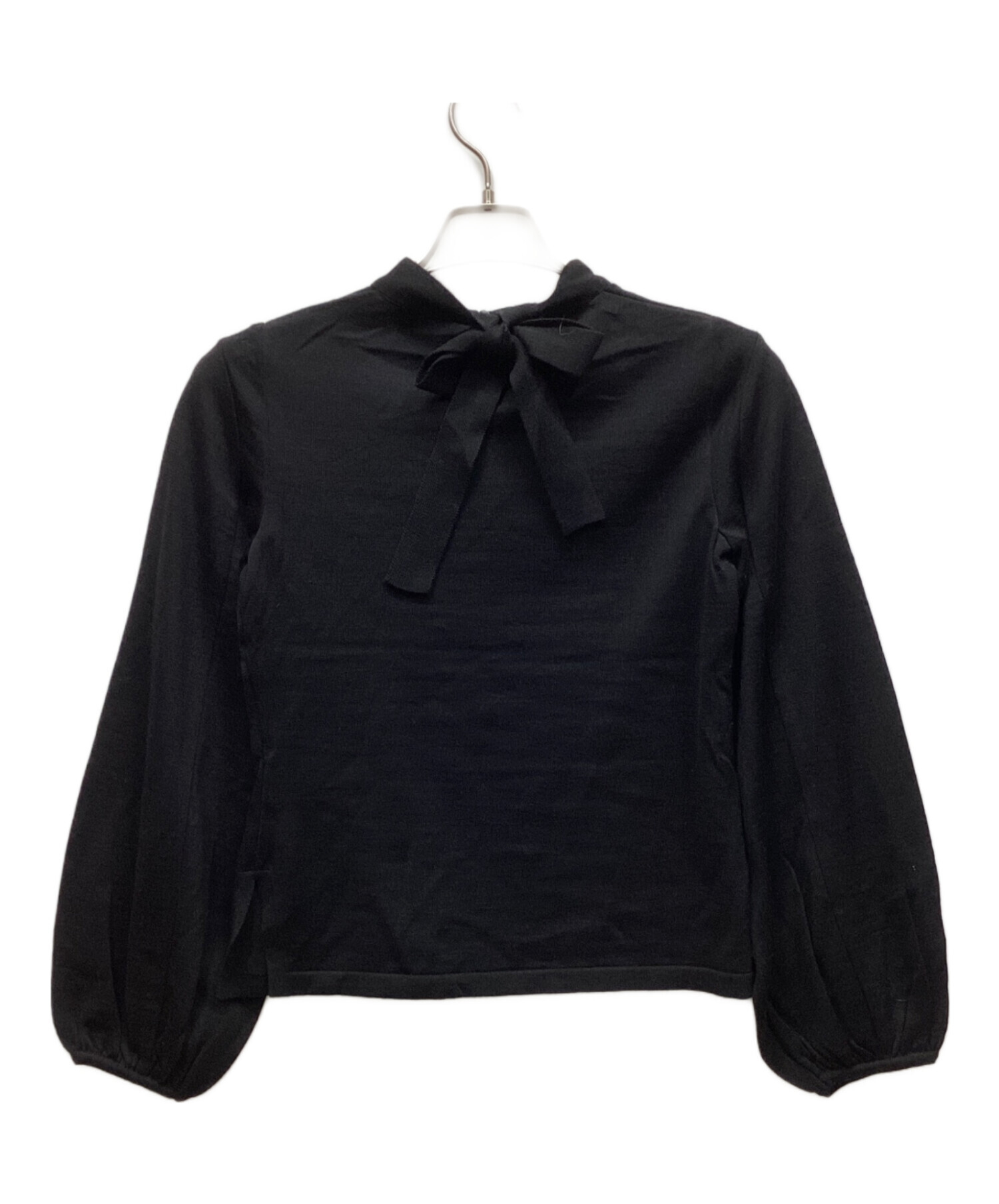 中古・古着通販】Rene (ルネ) バックリボンニット ブラック サイズ:34