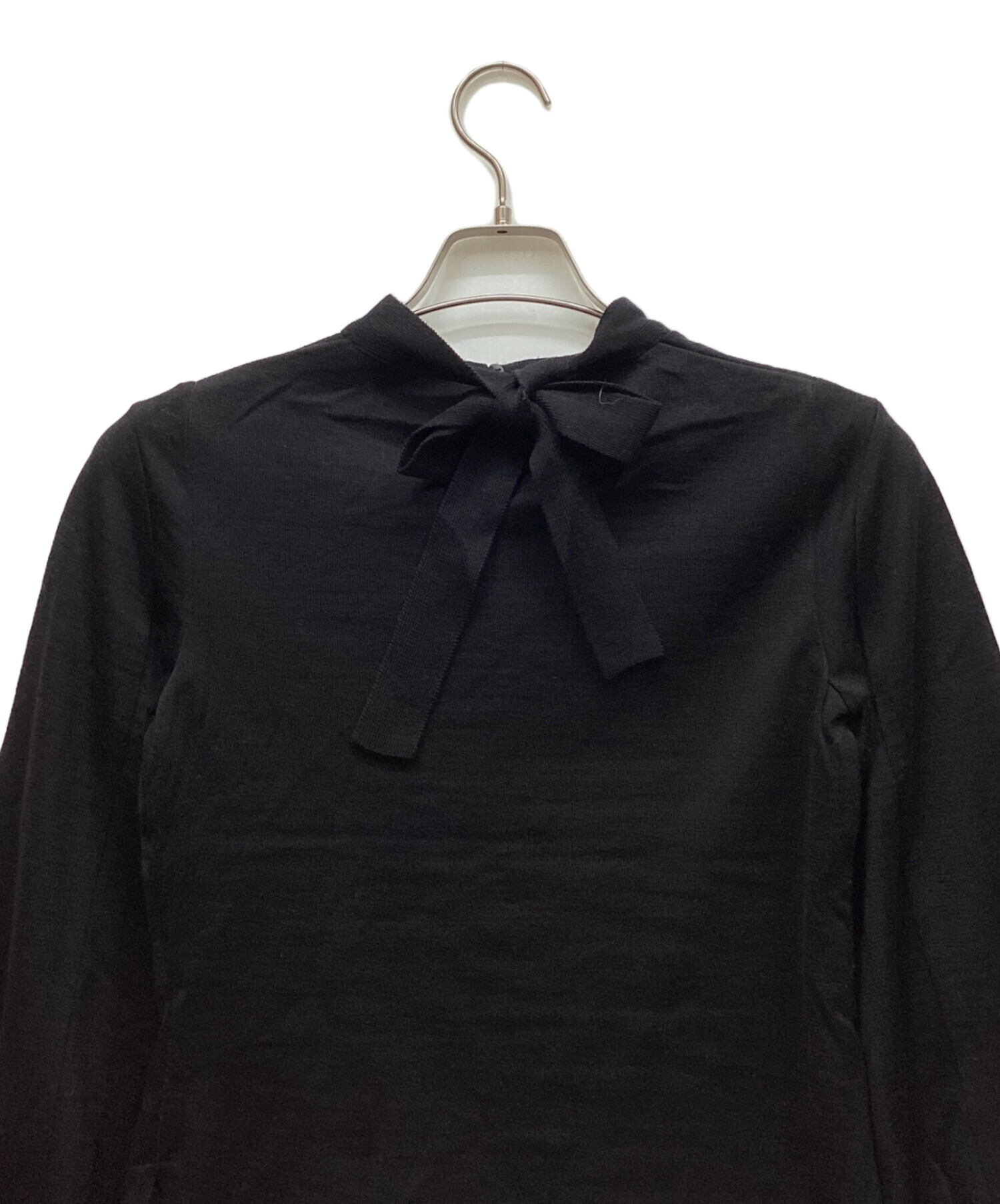 中古・古着通販】Rene (ルネ) バックリボンニット ブラック サイズ:34