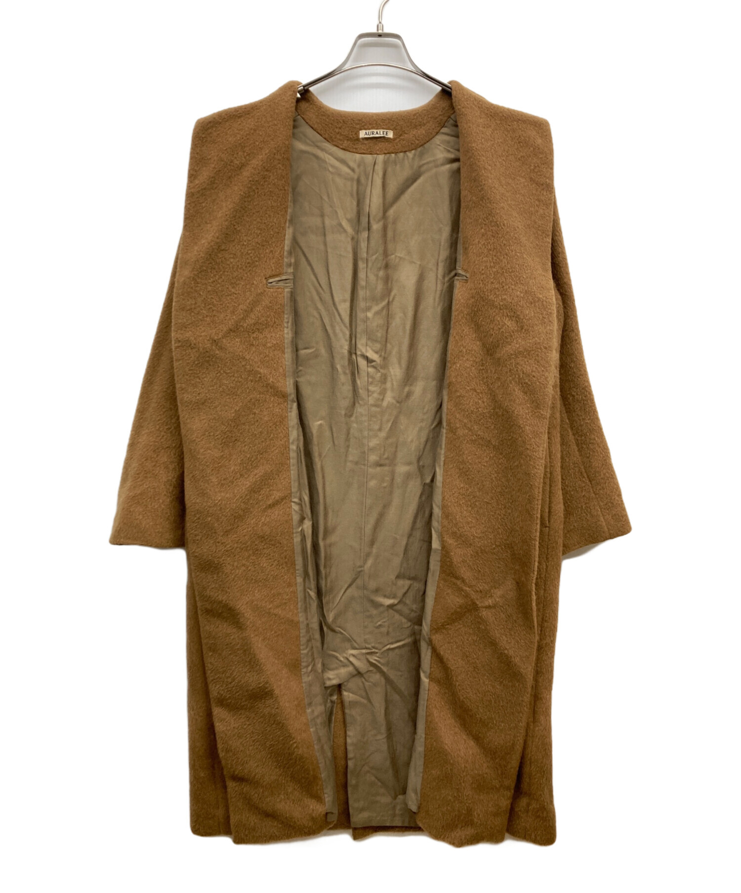 AURALEE オーラリー　ノーカラー　コート　ベビーアルパカ　サイズ0 AURALEE - AURALEE / オーラリー | BABY ALPACA NO COLLAR COAT ベビー