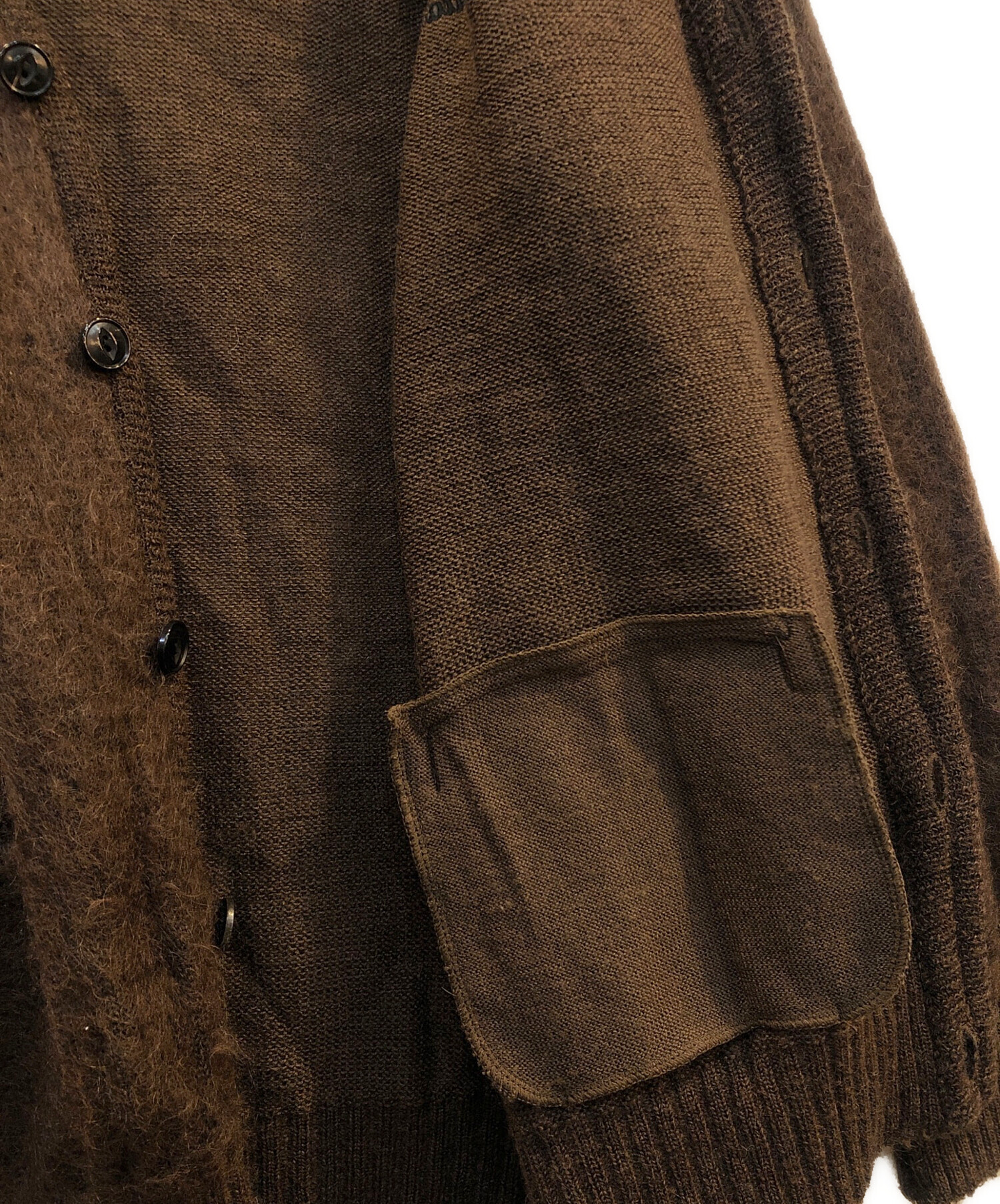 トップス WACKO MARIA MOHAIR KNIT CARDIGAN BROWN M 中古・古着通販】WACKO MARIA (ワコマリア) MOHAIR CARDIGAN ブラウン
