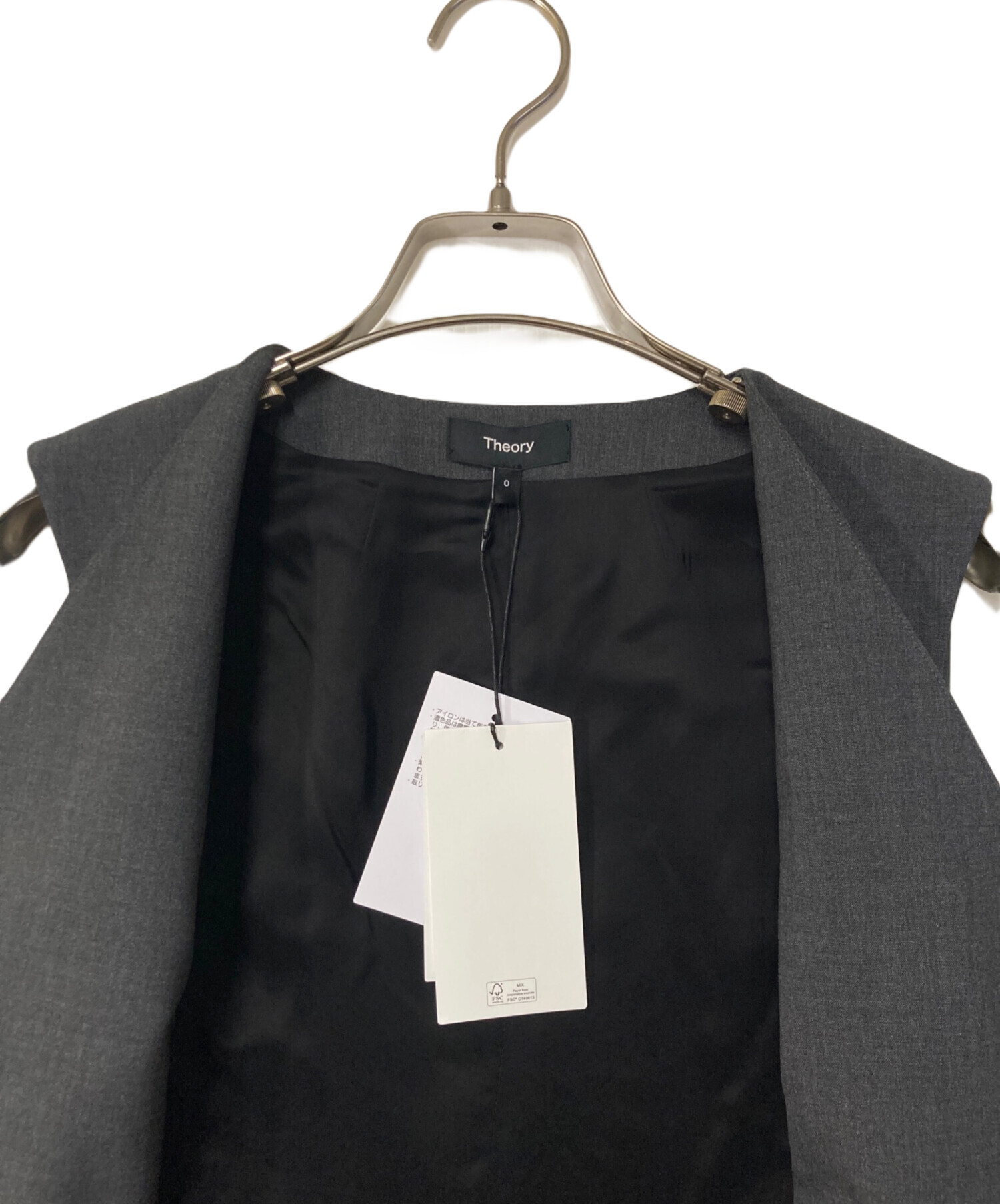 中古・古着通販】theory (セオリー) Traceable Wool Wrap Vest グレー