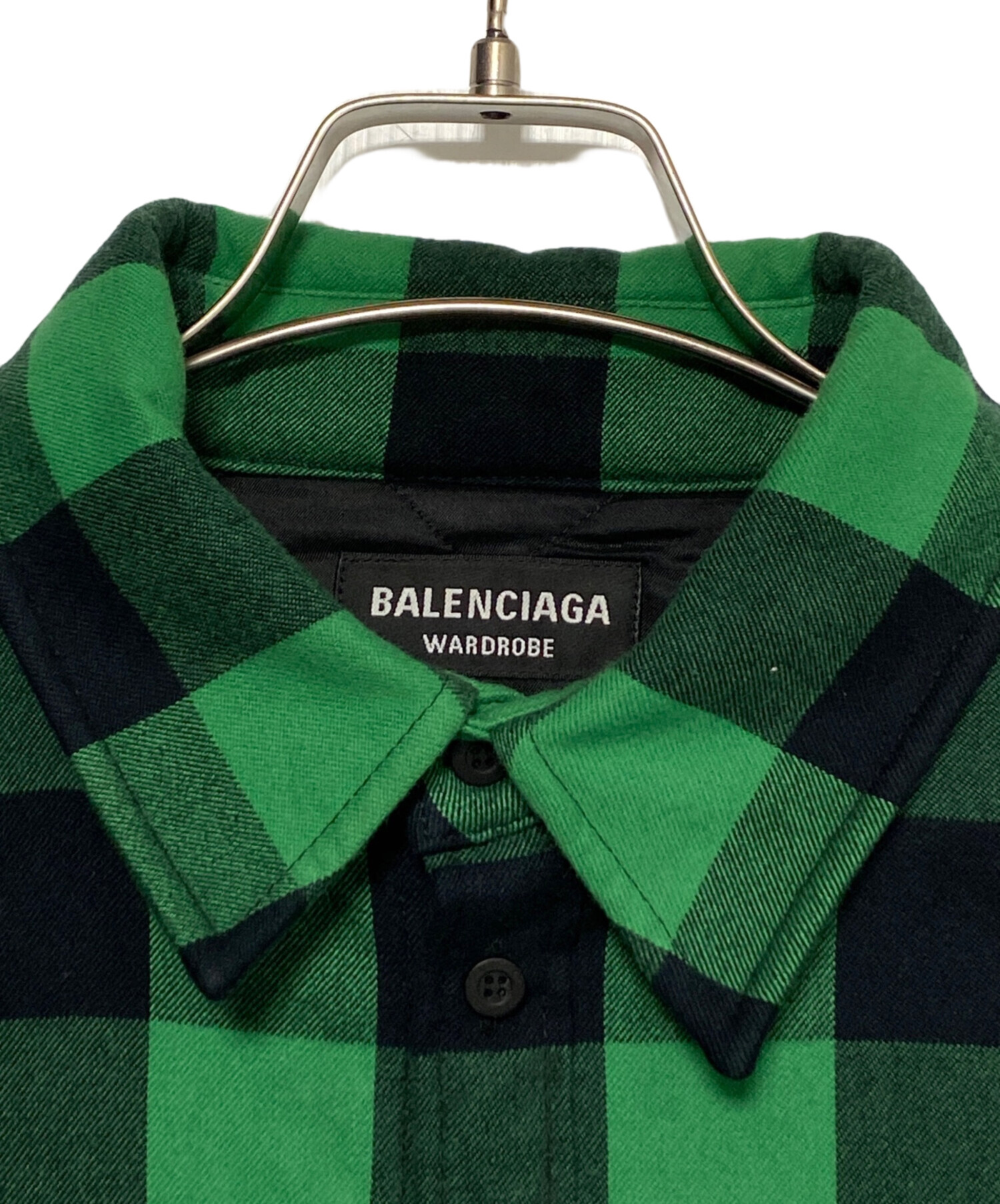 BALENCIAGA 新品未使用オーバーサイズパデッドシャツブルゾン44 中古・古着通販】BALENCIAGA (バレンシアガ) Padded Shirt チェック