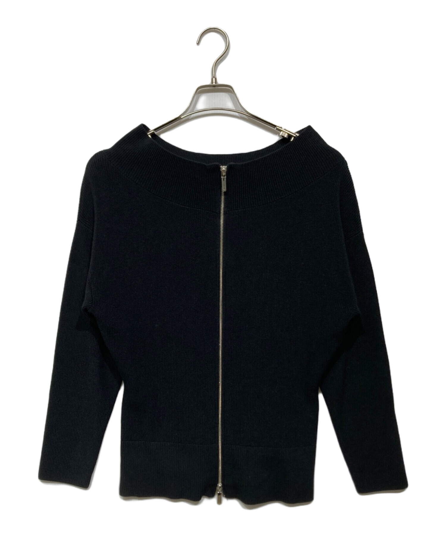 中古・古着通販】Noble (ノーブル) フロントジップボートネックニット