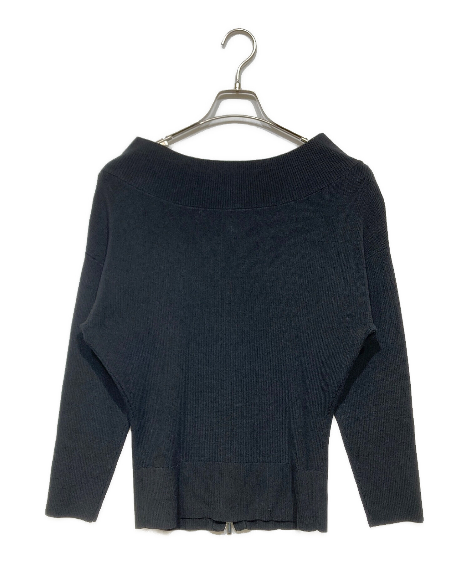 中古・古着通販】Noble (ノーブル) フロントジップボートネックニット