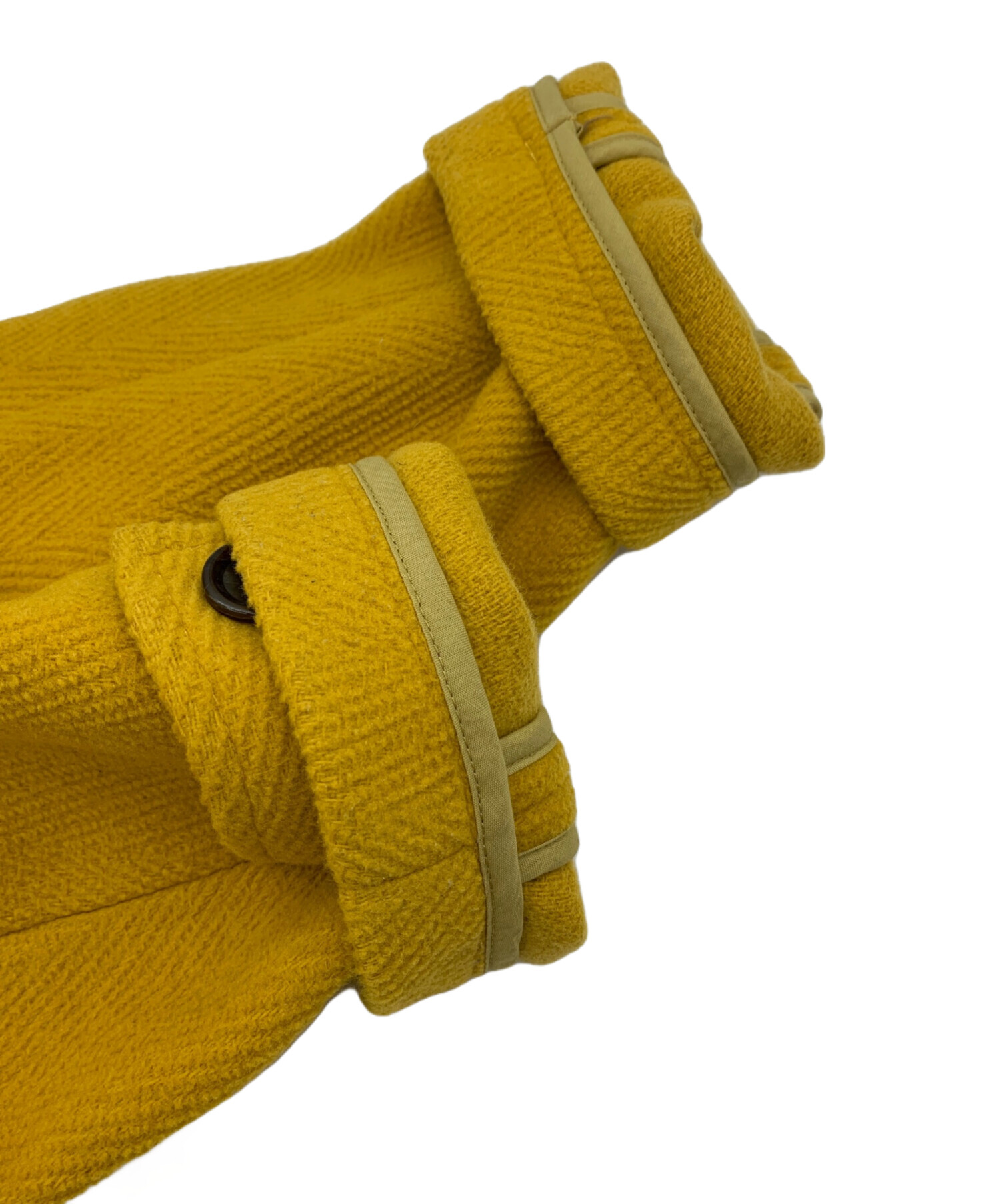 極美品✨ ORCIVAL オーシバル ダッフルコート ヘリンボーン イエロー 1 中古・古着通販】ORCIVAL (オーシバル) ダッフルコート イエロー