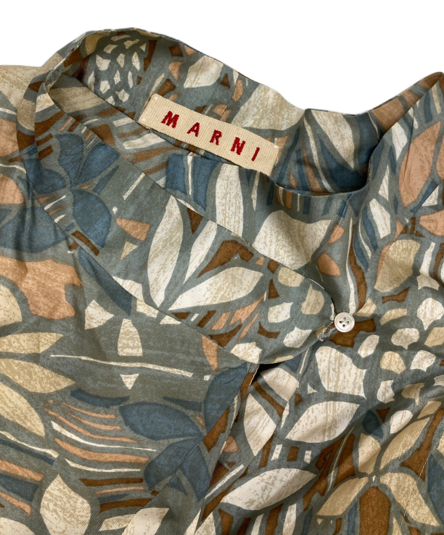 中古・古着通販】MARNI (マルニ) シルク変形ワンピース グリーン