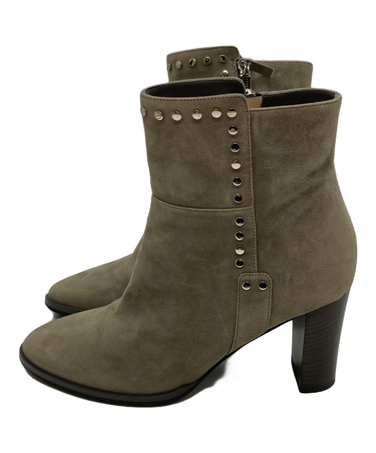 美品！JIMMY CHOO スエード 37.5 中古・古着通販】JIMMY CHOO (ジミーチュウ) スエードスタッズブーツ
