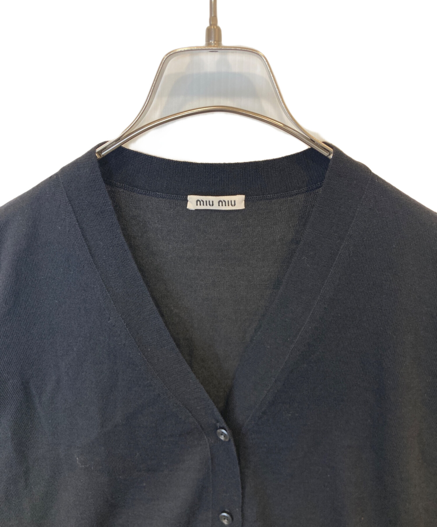 中古・古着通販】MIU MIU (ミュウミュウ) カーディガン ブラック