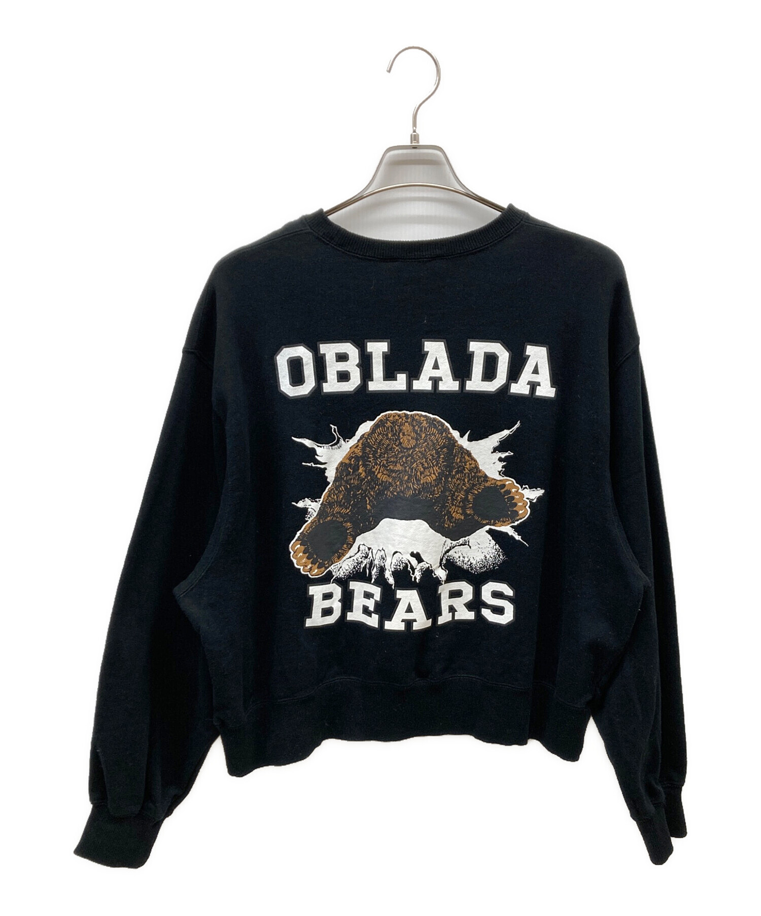 中古・古着通販】Oblada (オブラダ) BEARS スウェット ブラック サイズ