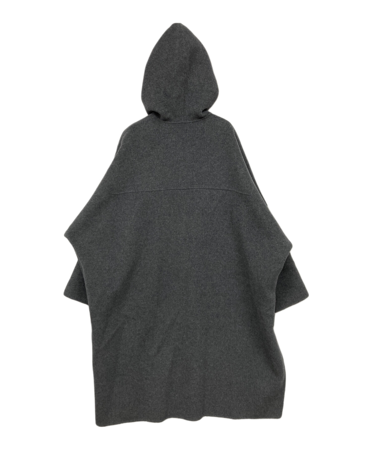 LE CIEL BLEU フードオーバーコート 36 チャコールグレー 中古・古着通販】LE CIEL BLEU (ルシェルブルー) フードダブルフェイス