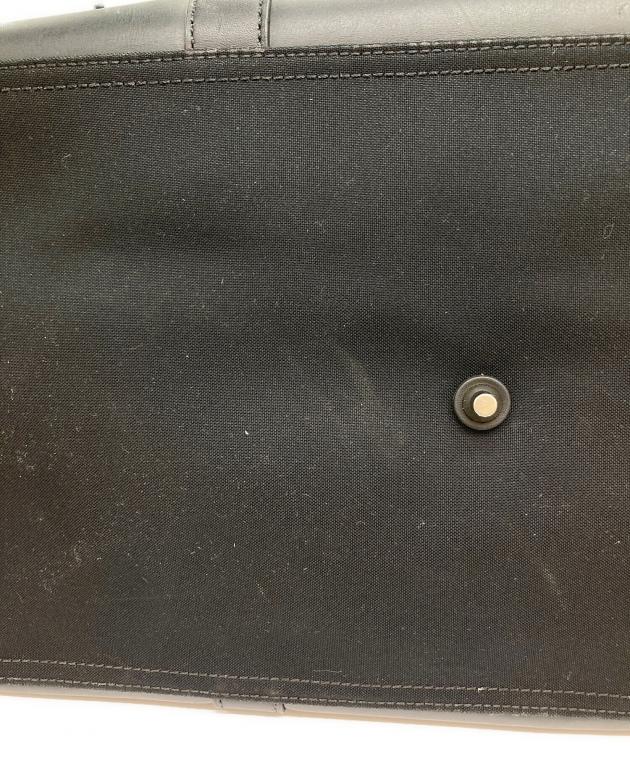 中古・古着通販】COACH (コーチ) レザーコンビトートバッグ ブラック