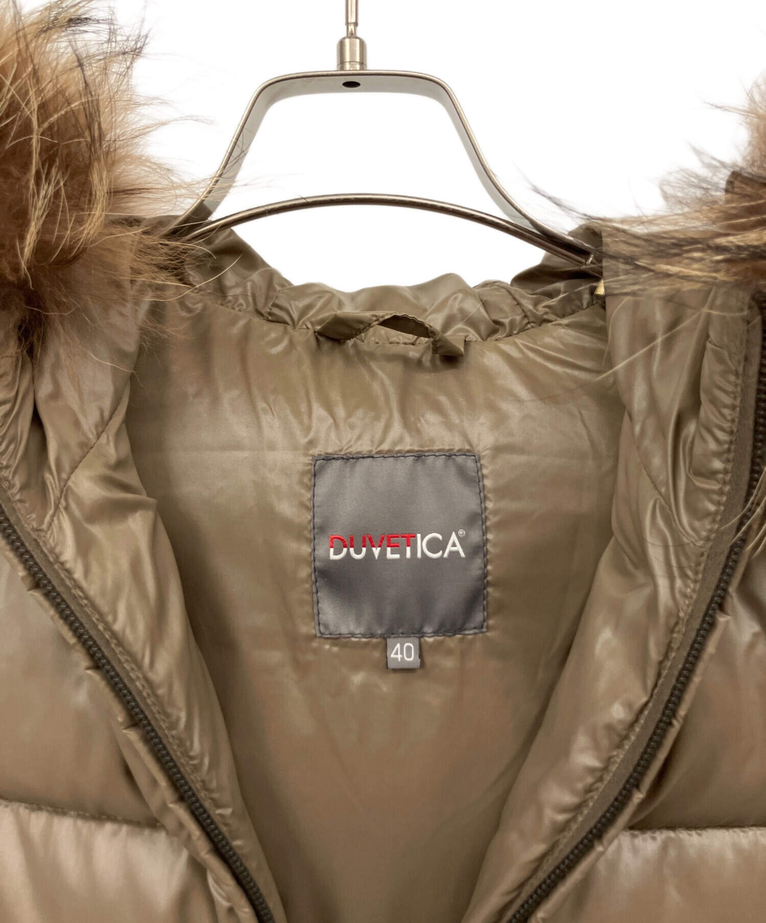 DUVETICA正規品・美品ベージュ ダウンジャケット・レディース DUVETICA（デュベティカ） ダウンジャケット 38 ベージュ レディース