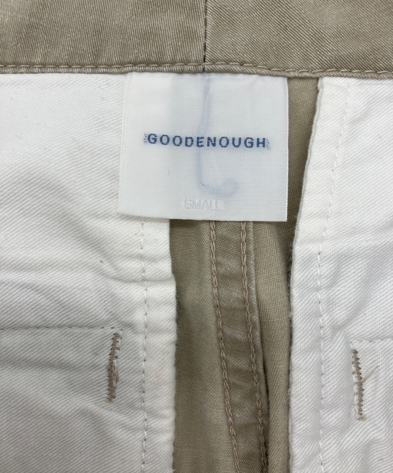 中古・古着通販】GOODENOUGH (グッドイナフ) コットンパンツ ベージュ