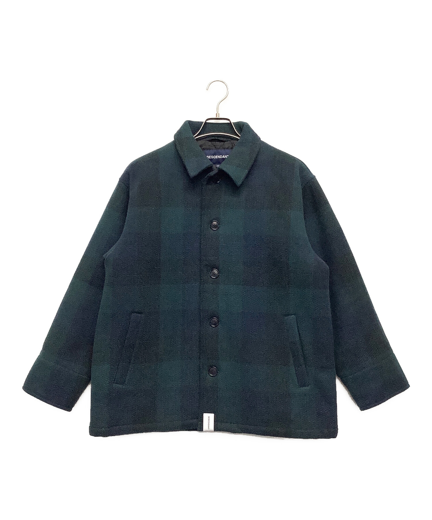 ジャケット・アウター descendant CLAIRTON PLAID JACKET DESCENDANT/CLAIRTON PLAID JACKET (BLUE)