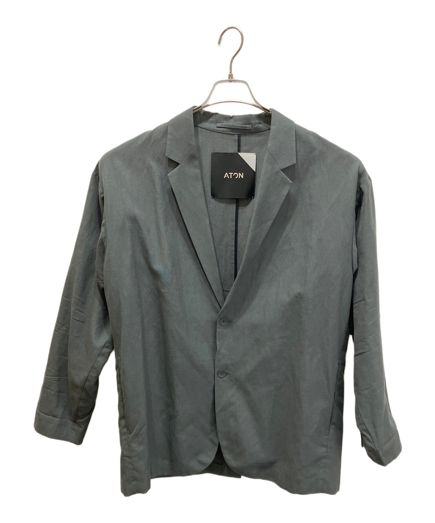 中古・古着通販】ATON (エイトン) WOOL LINEN OVERSIZED JACKET/ウール 