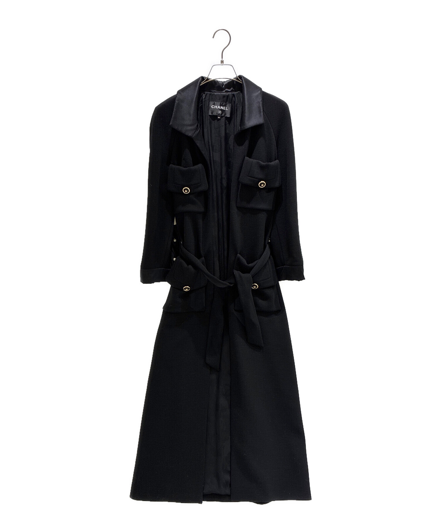 CHANEL ブラック トレンチコート　ビンテージ CHANEL（トレンチコート）のフリマアイテム一覧
