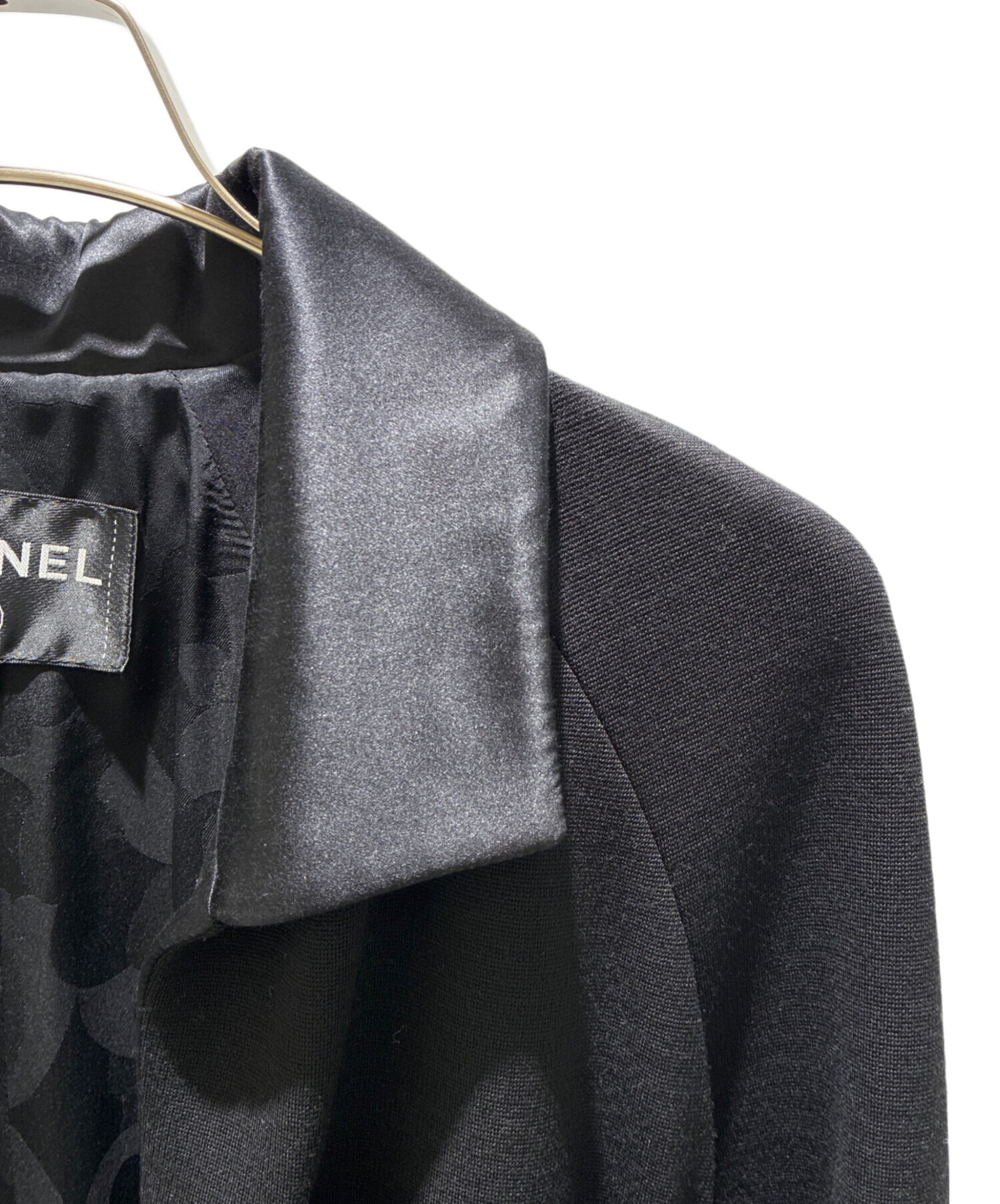 中古・古着通販】CHANEL (シャネル) ガウンロングコート ブラック