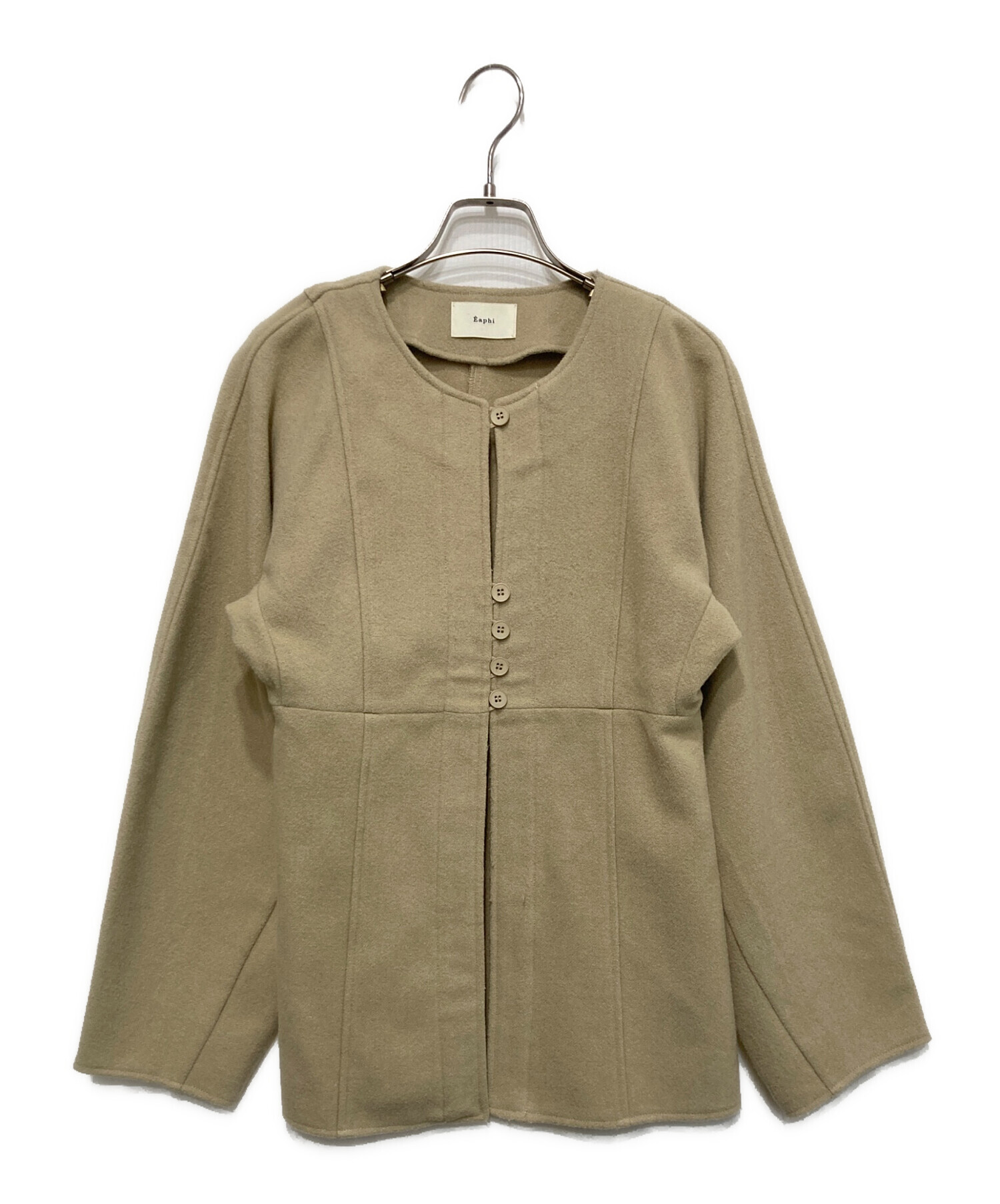 中古・古着通販】eaphi (エフィ) round design cut sew ベージュ 