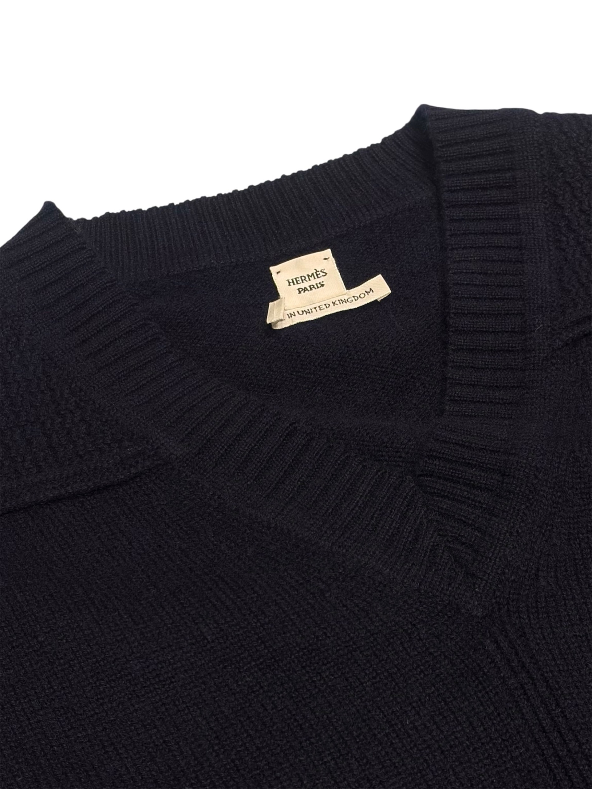 中古・古着通販】HERMES (エルメス) Vネックカシミヤニットワンピース