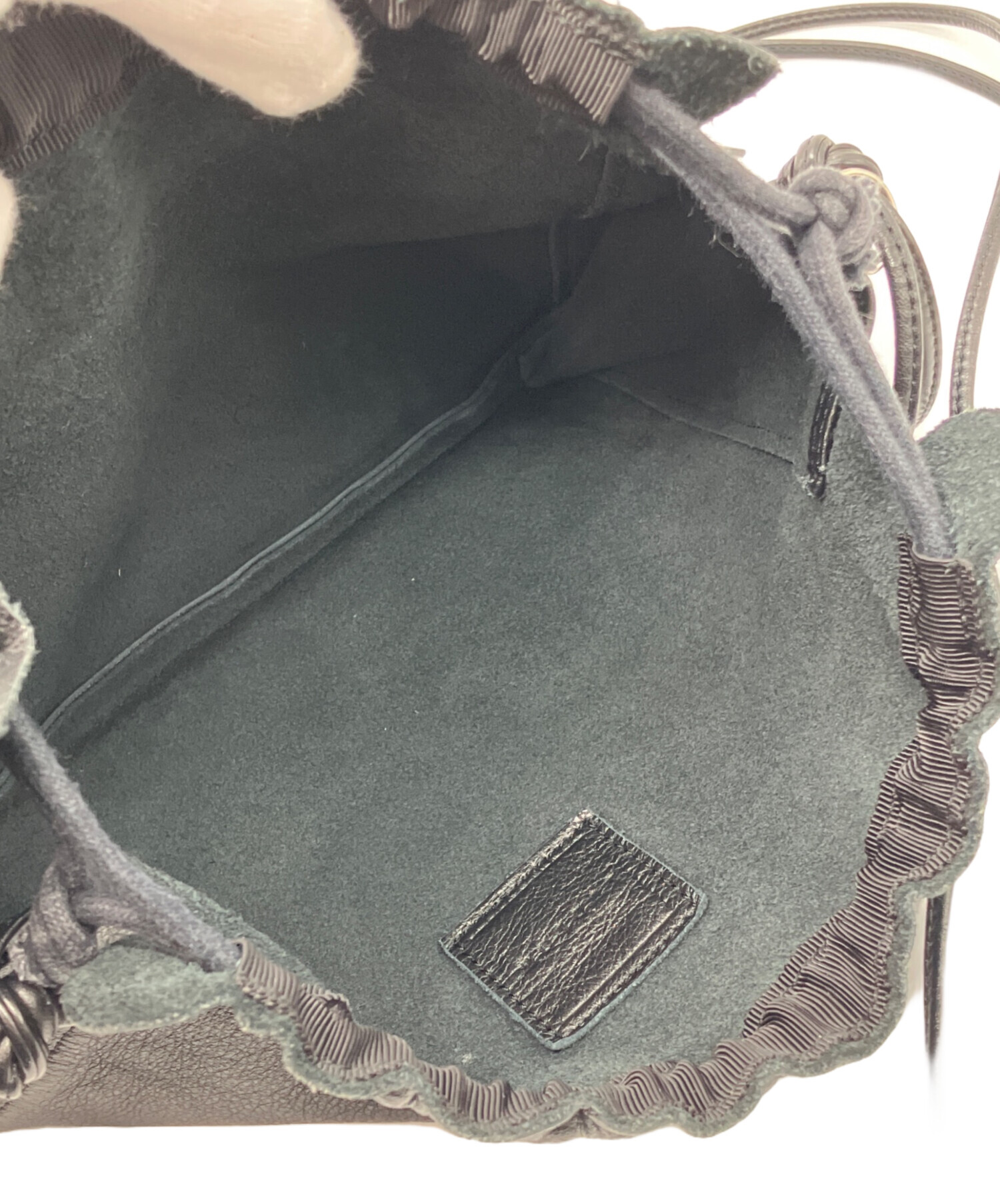 中古・古着通販】LUDLOW (ラドロー) スカラップ巾着ショルダーバッグ