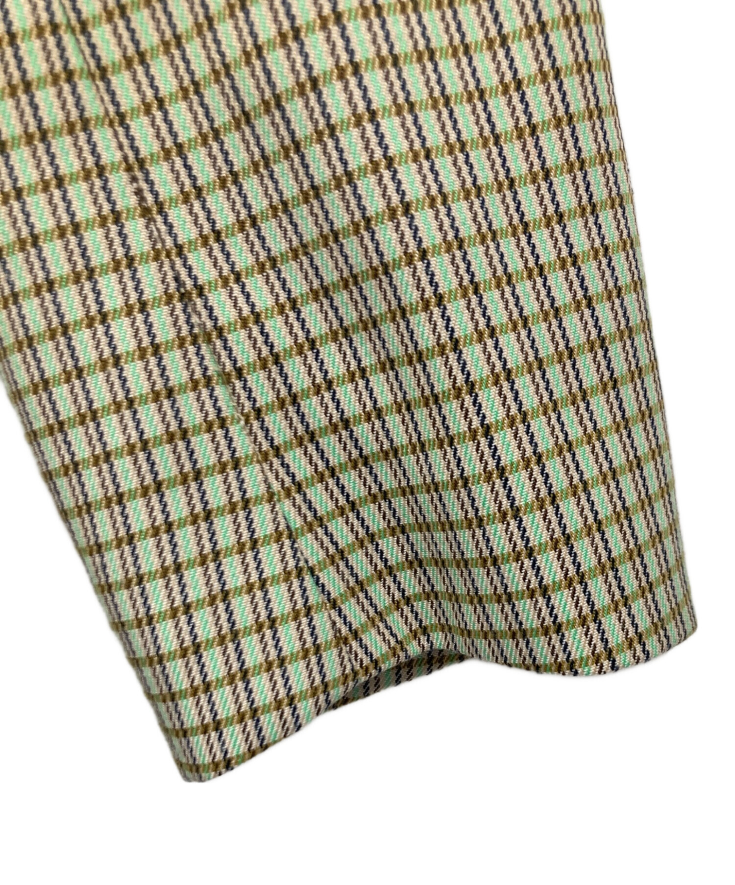 中古・古着通販】Ameri (アメリ) CHECK JACKET MINI DRESS グリーン