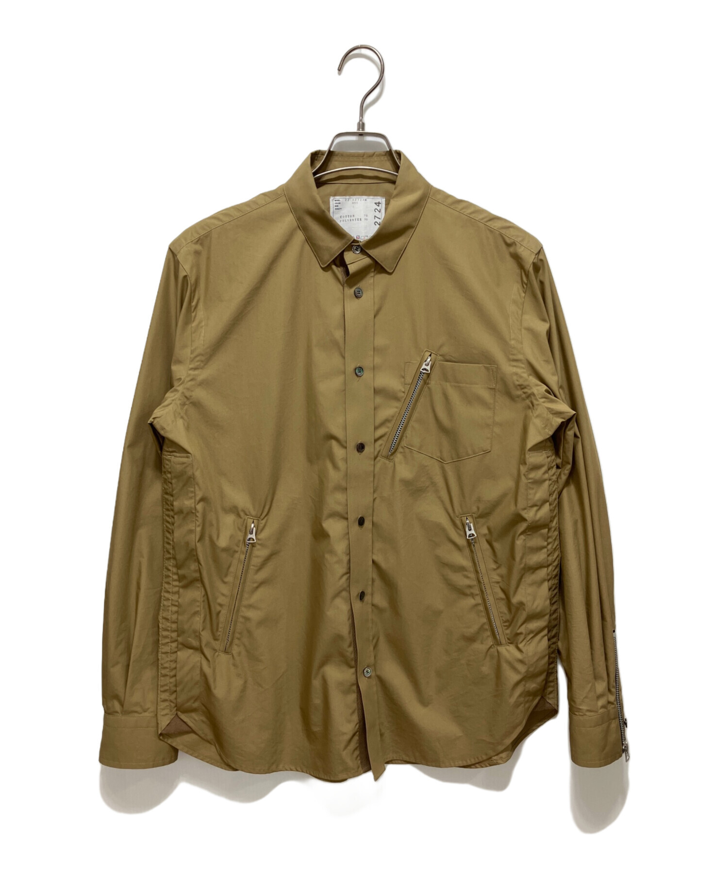 sacai 22AW COTTON WEATHER SHIRT(最終値下げ) 中古・古着通販】sacai (サカイ) Cotton Weather Shirt ベージュ