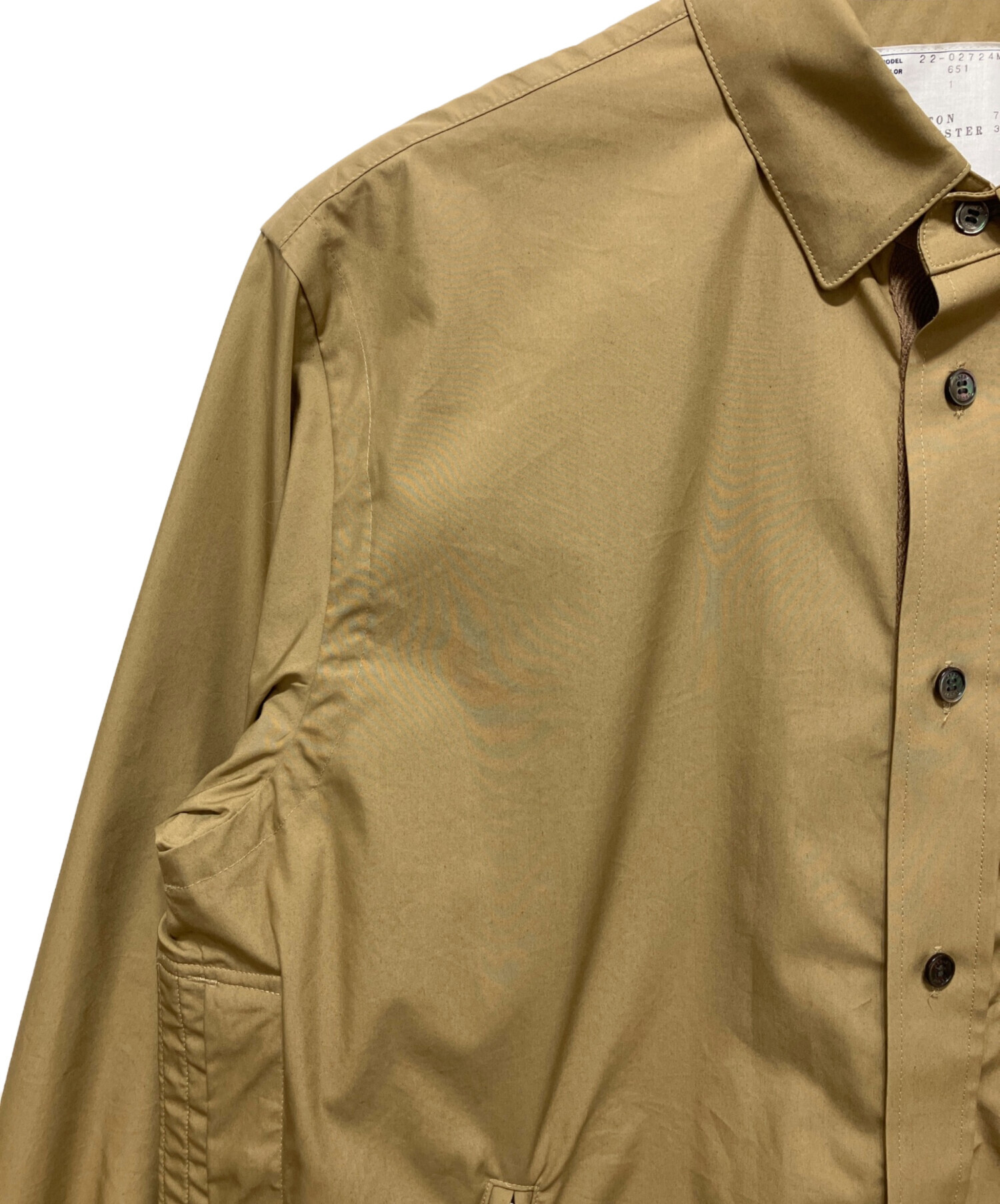 中古・古着通販】sacai (サカイ) Cotton Weather Shirt ベージュ