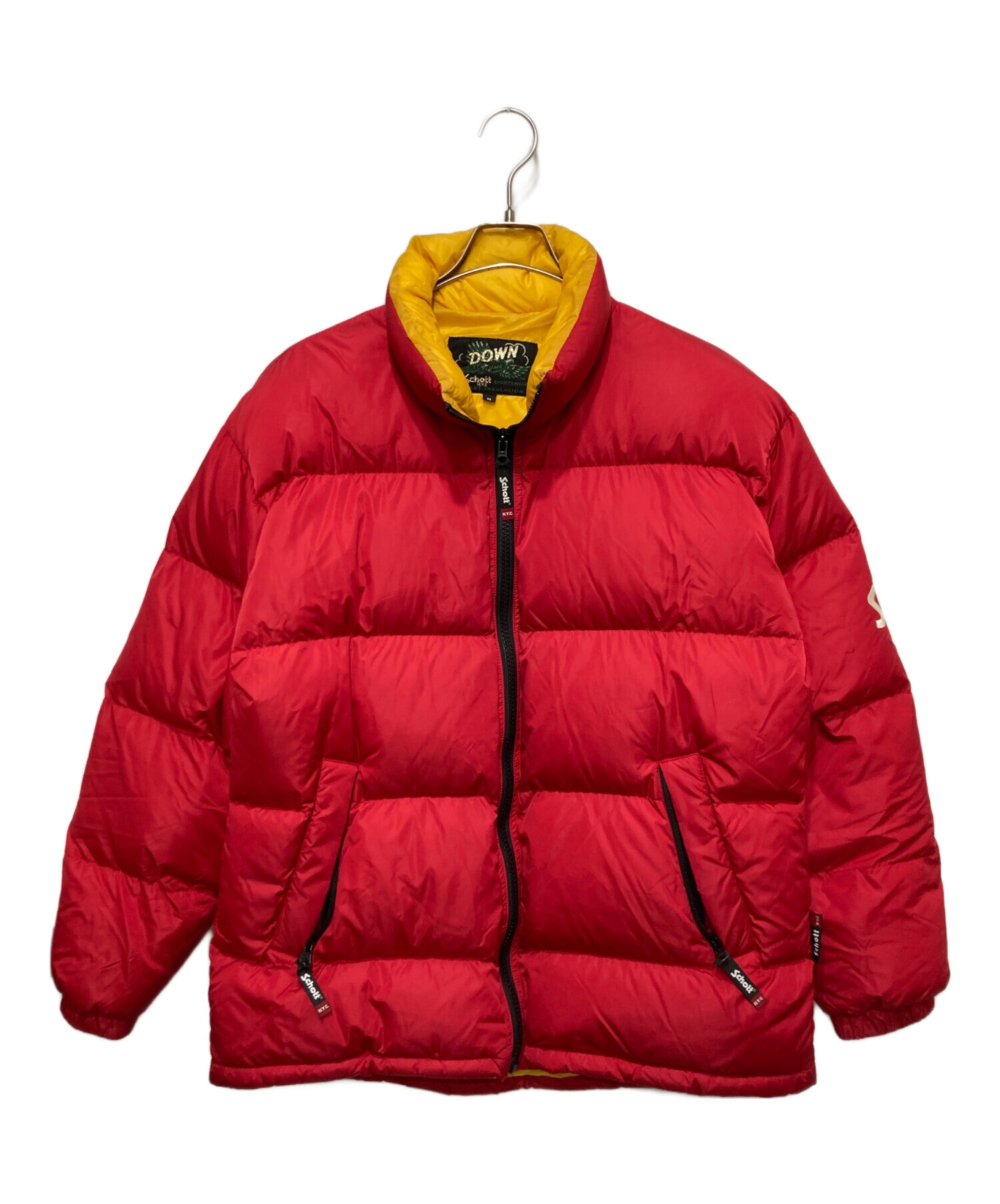 中古・古着通販】Schott (ショット) ダウンジャケット レッド サイズ