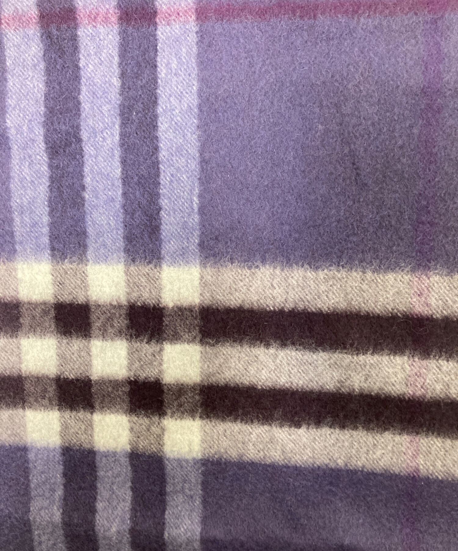 中古・古着通販】BURBERRY (バーバリー) カシミヤマフラー パープル
