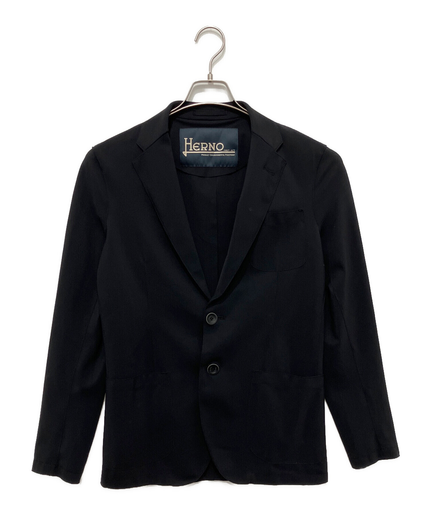 中古・古着通販】HERNO (ヘルノ) ジャケット ブラック サイズ:44