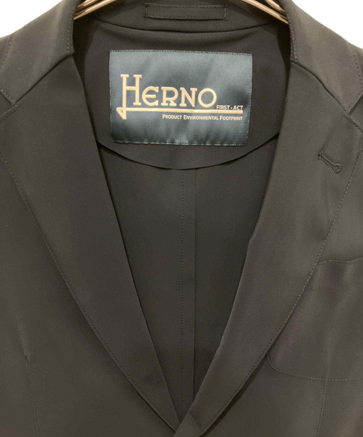 中古・古着通販】HERNO (ヘルノ) ジャケット ブラック サイズ:44