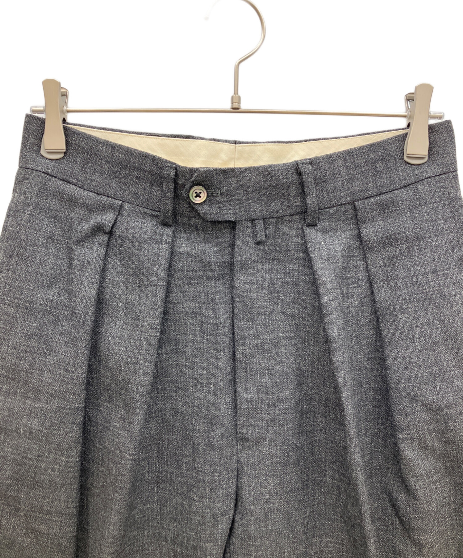 中古・古着通販】NEAT (ニート) 2タック ウールスラックス グレー