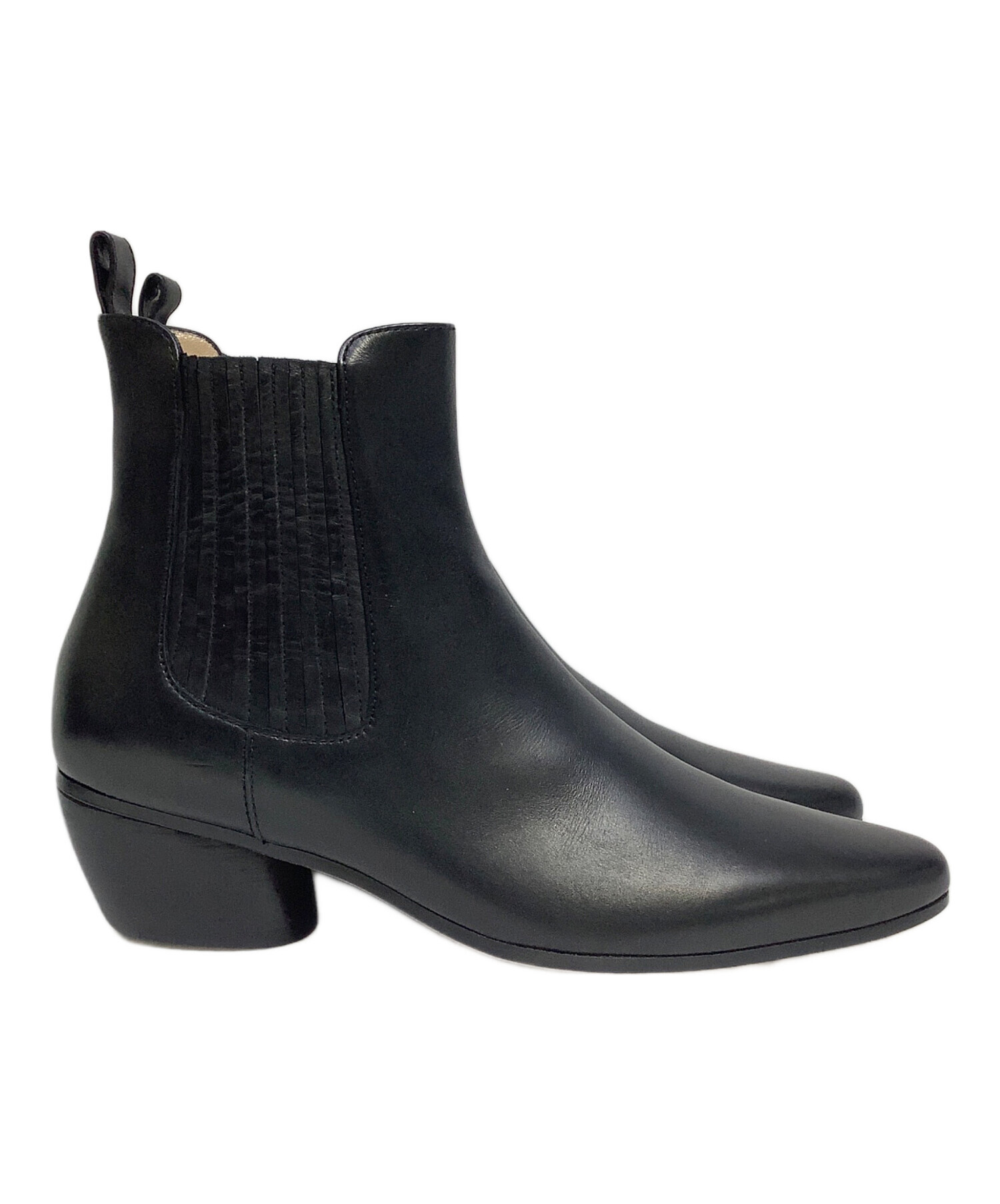 のこのこ　PELUCIO ペリーコ　サイドゴアブーツ　ブラック　37.5 中古・古着通販】PELLICO (ペリーコ) サイドゴアブーツ ブラック