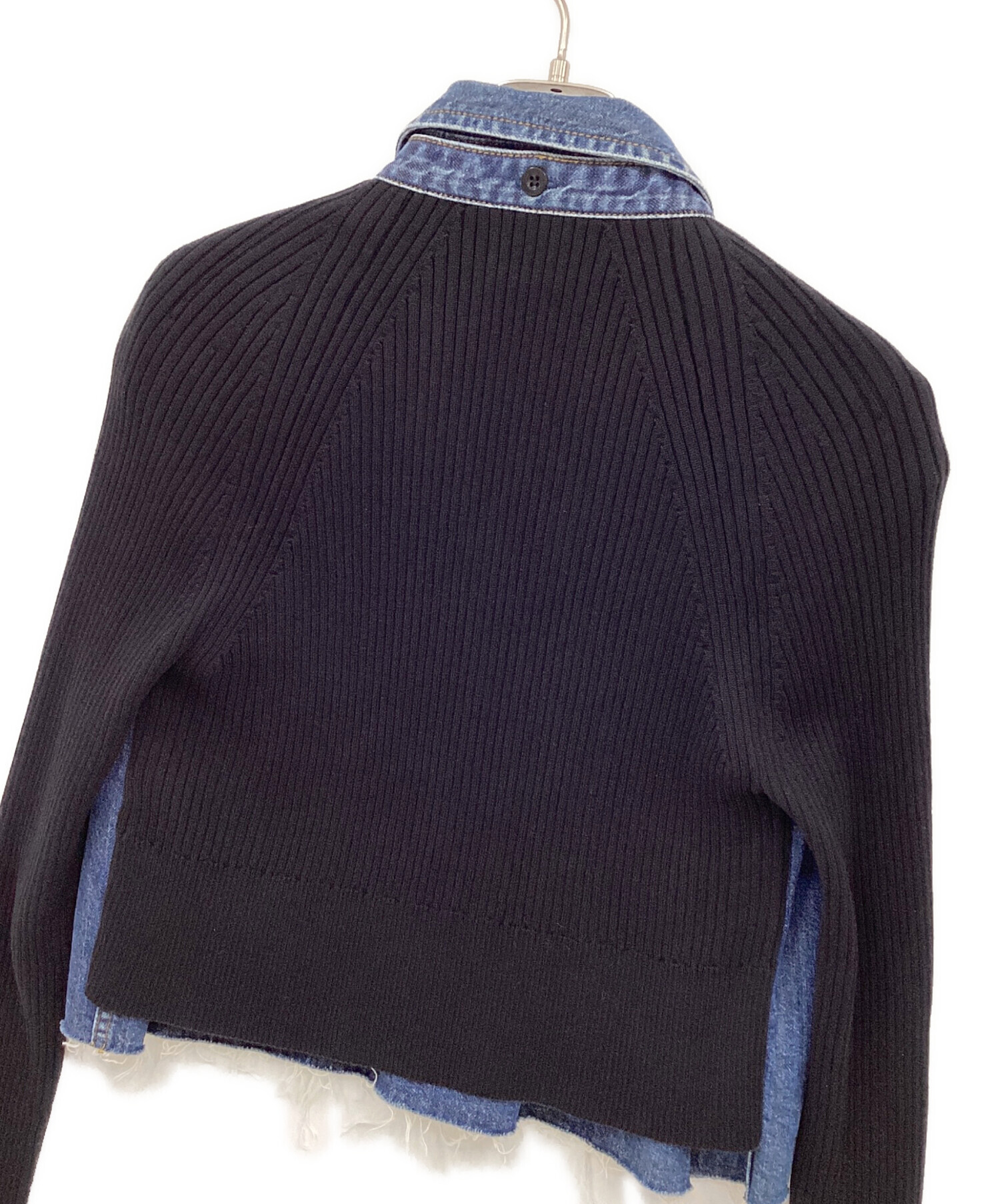 中古・古着通販】sacai (サカイ) ニットドッキングデニムジャケット