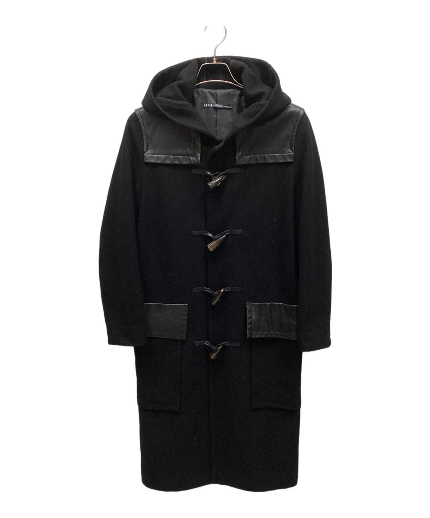 LIMI feu リミフゥ 2009AW ウールギャバ マントコート 黒 LIMI feu リミフゥ 2009AW ウールギャバ マントコート 黒 ヨウジ