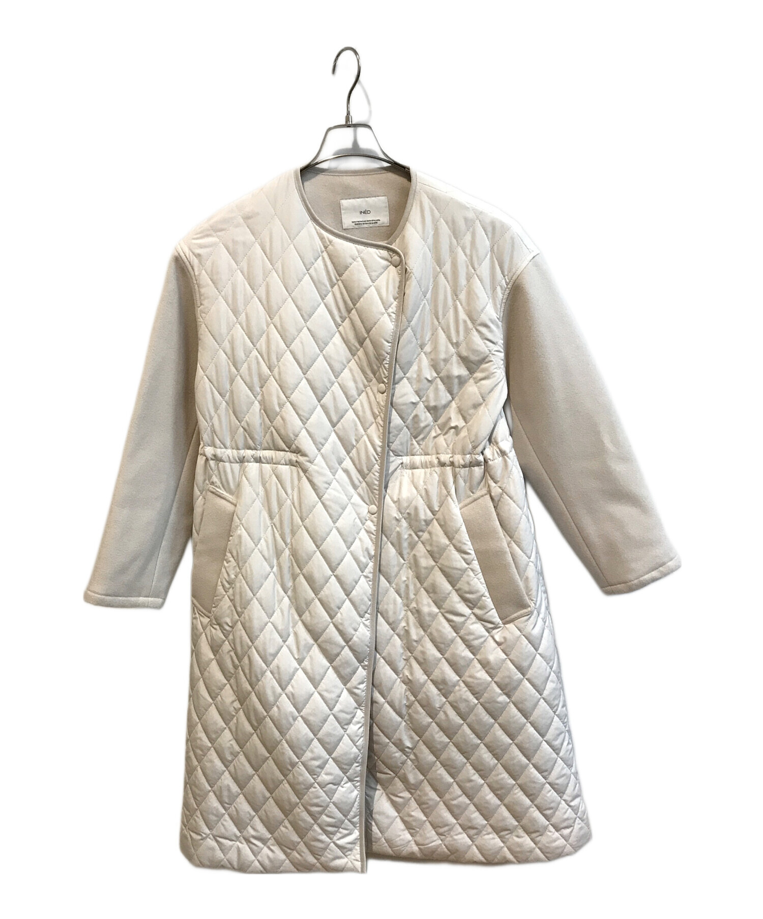中古・古着通販】INED (イネド) コンビキルティングコート アイボリー