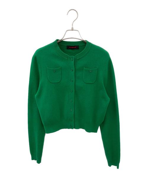 CABaN コットンカシミヤ クルーネックカーディガン S 新品グリーン 中古・古着通販】CABAN (キャバン) コットンカシミヤ クルーネック