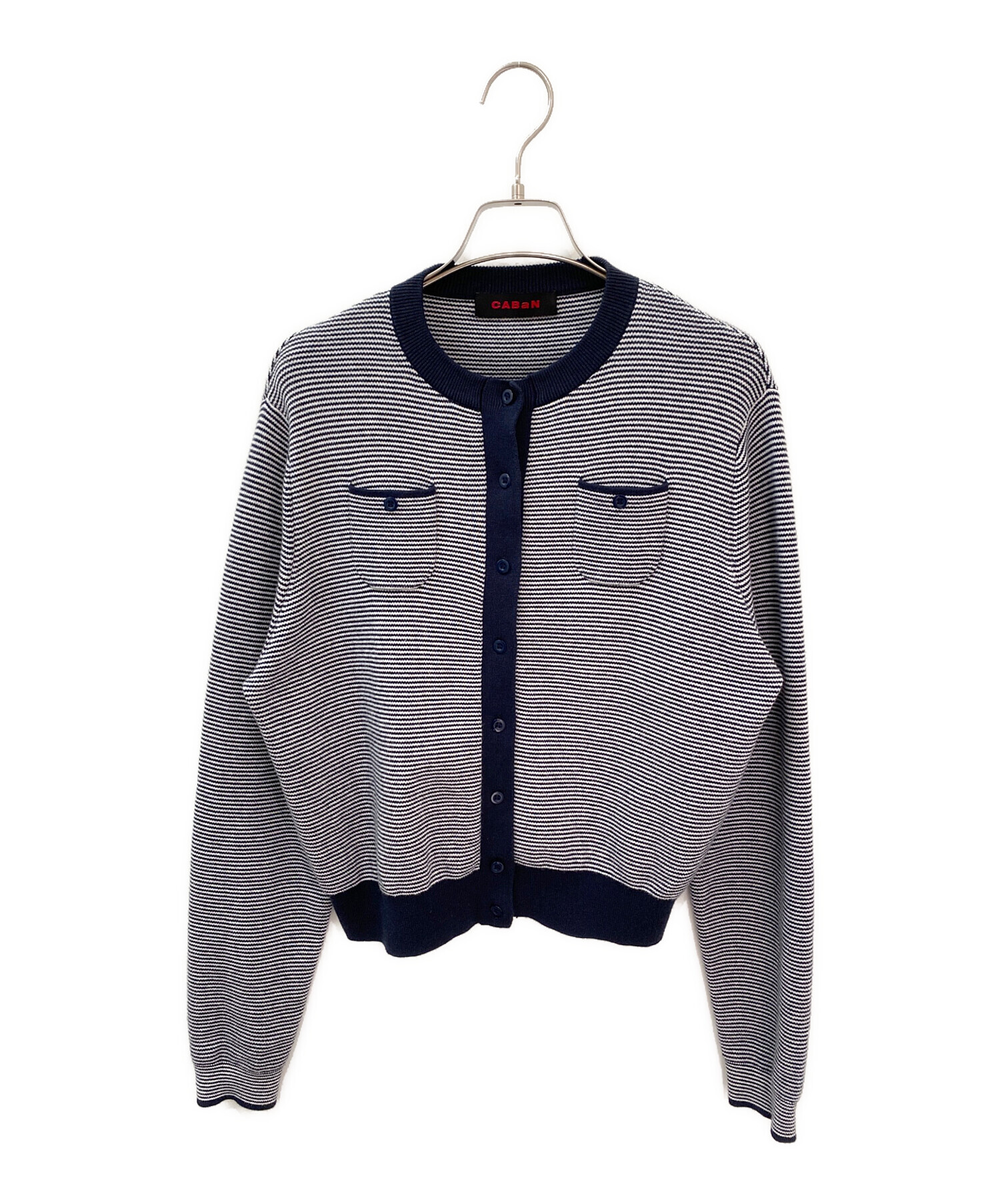 CABAN コットンカシミヤ カーディガン S ネイビー 中古・古着通販】CABAN (キャバン) コットンカシミヤ クルーネック