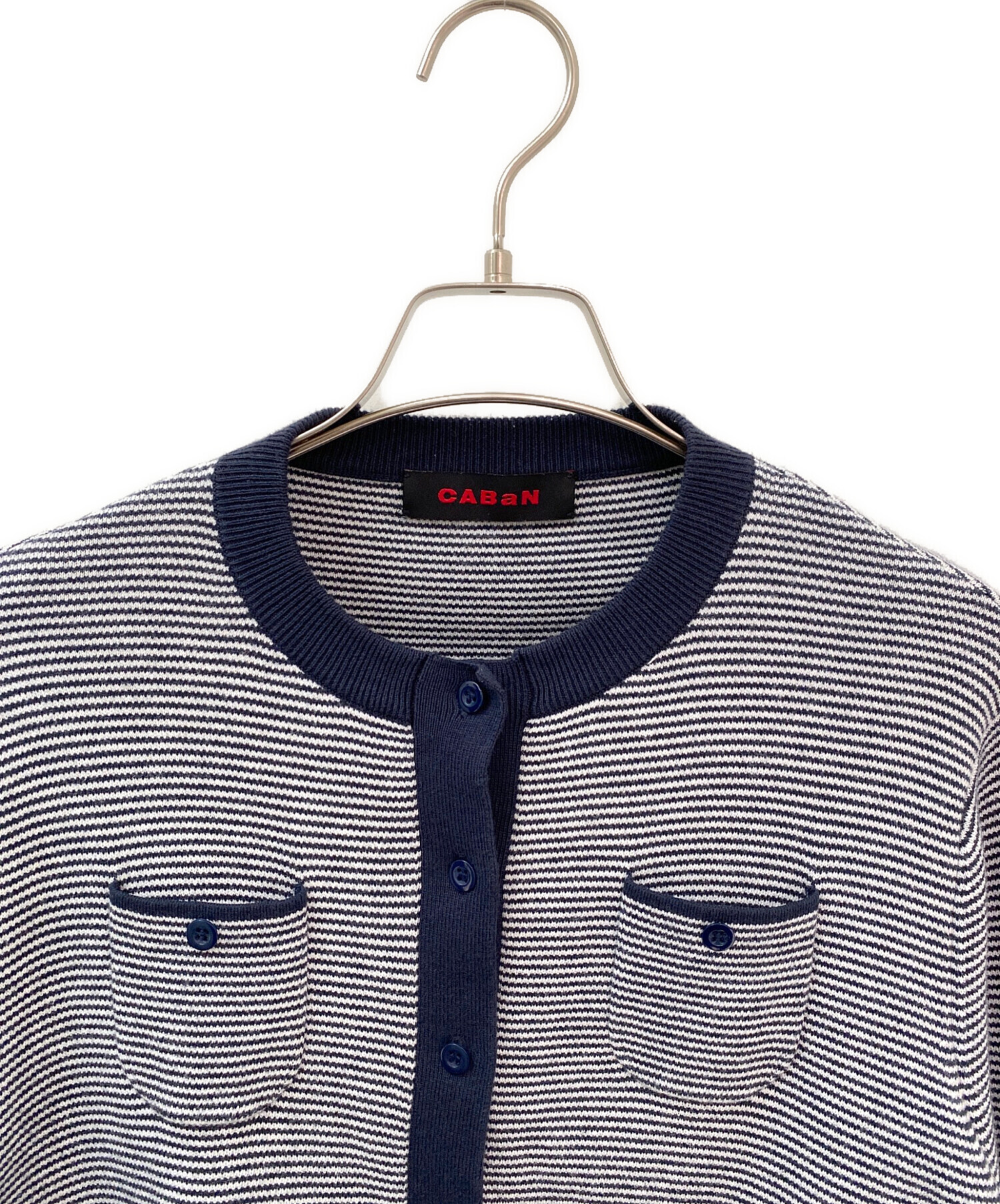 CABaN ネイビー 五分袖カーディガン タグ付き CABaN ネイビー 五分袖カーディガン タグ付き CABaN ネイビー 五分袖