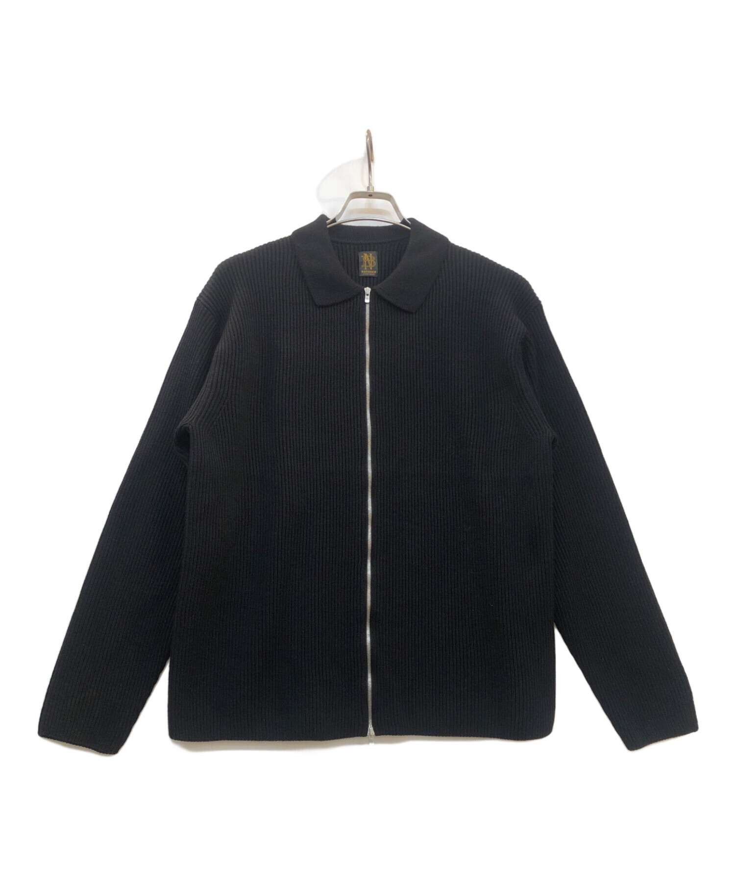BATONER SOLID WOOL RIB CARDIGAN / NAVY BATONER(バトナー) ⁄ SOLID