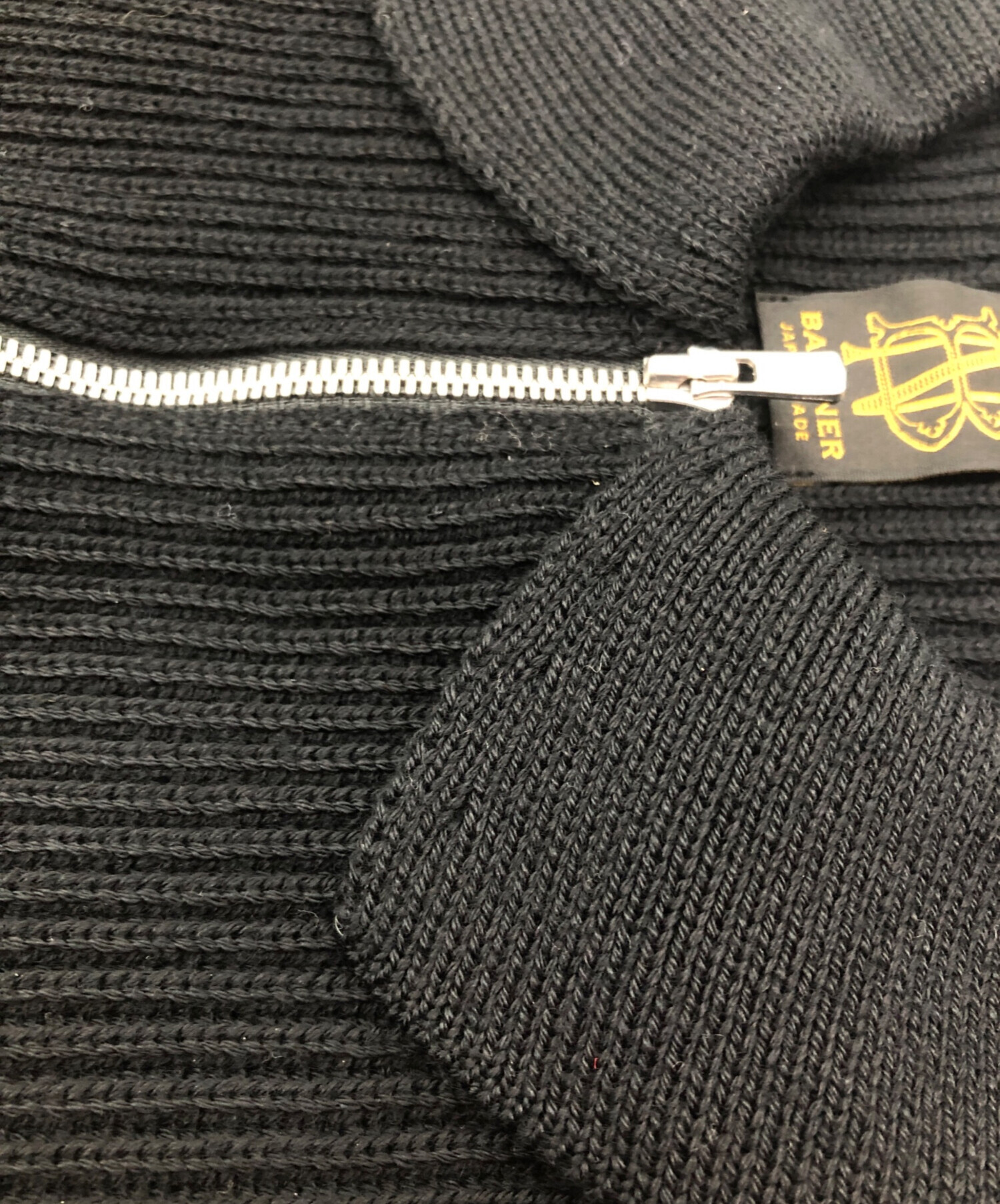 中古・古着通販】BATONER (バトナ―) SOLID WOOL RIB POLO ZIP UP 