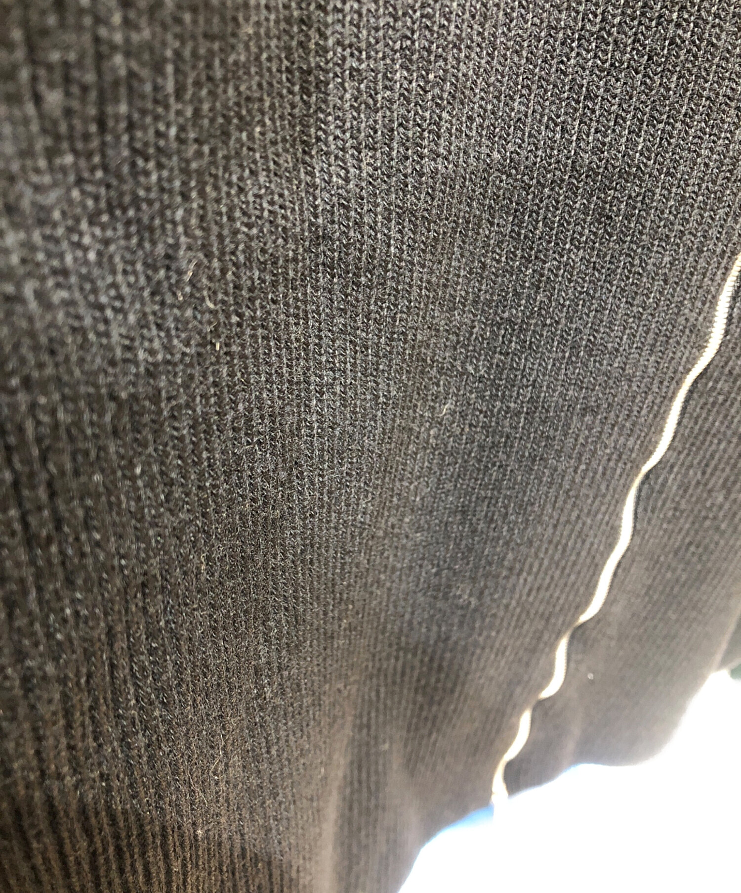 中古・古着通販】BATONER (バトナ―) SOLID WOOL RIB POLO ZIP UP 
