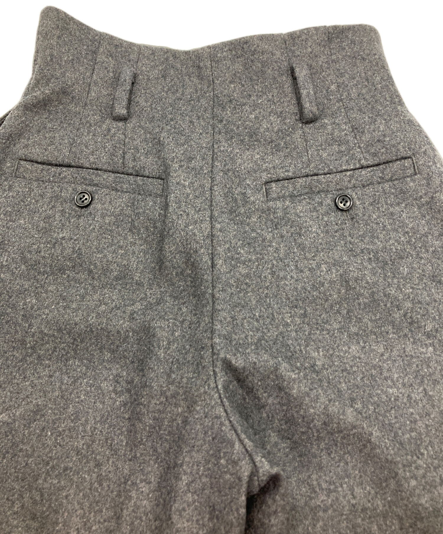 中古・古着通販】CLANE (クラネ) ハイウエストワイドパンツ グレー