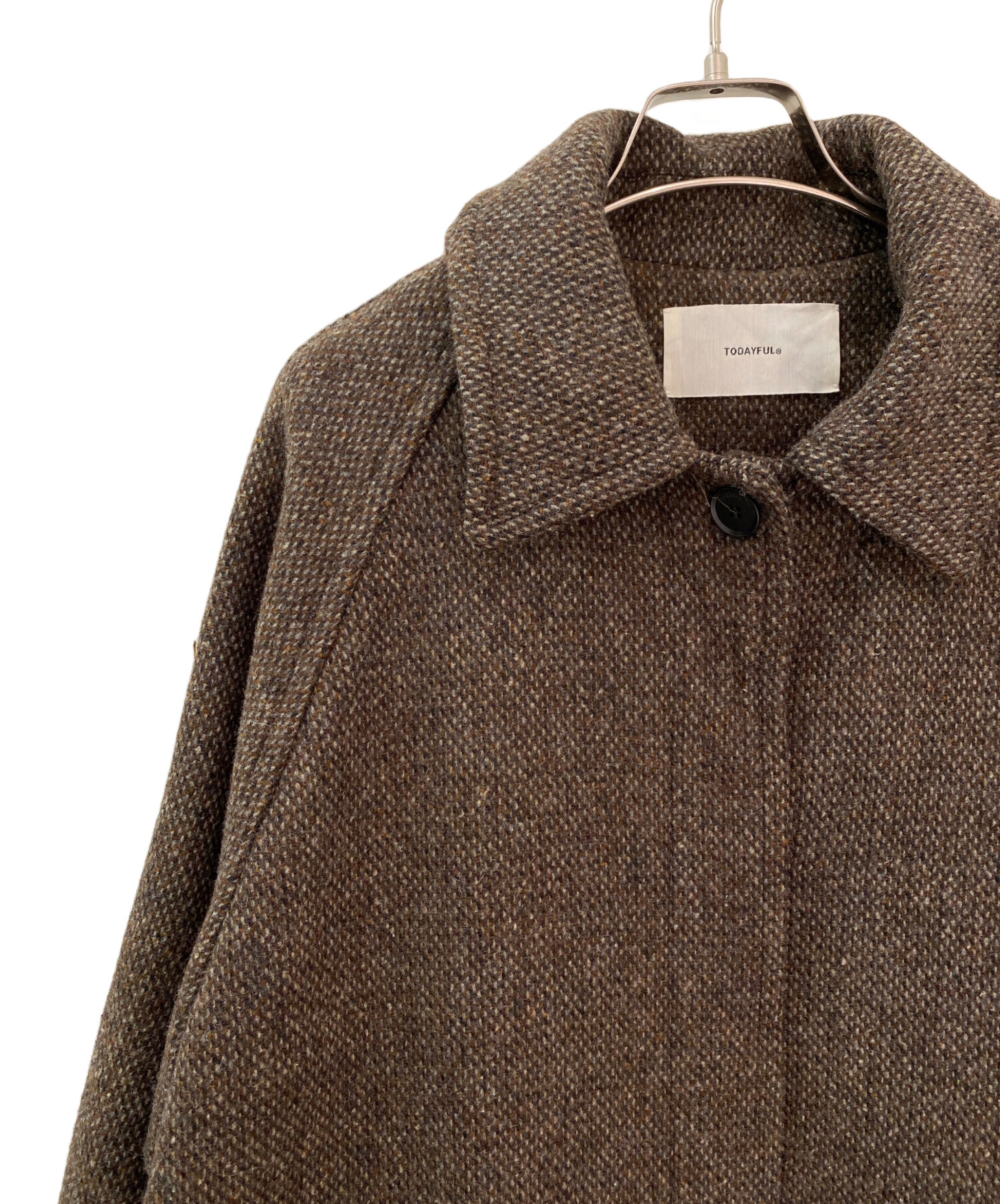 中古・古着通販】TODAYFUL (トゥデイフル) Mixwool Raglan Coat チョコ
