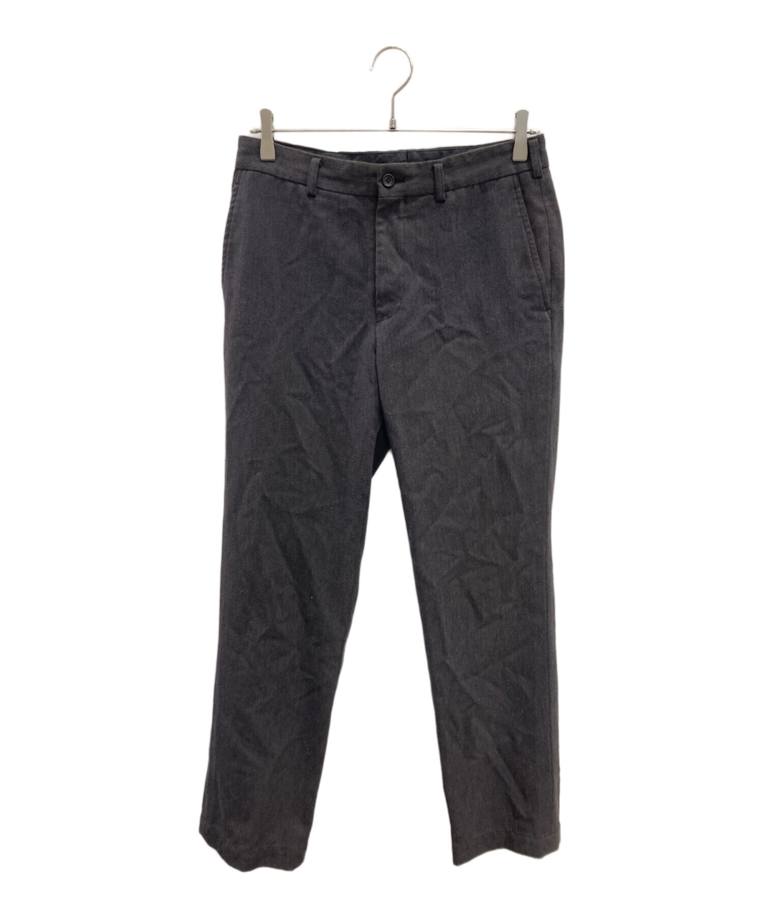 コムデギャルソンオムプリュス ポリ縮 スラックス XS コムデギャルソンオムプリュス ポリ縮絨 定番パンツ XS 黒 - メルカリ